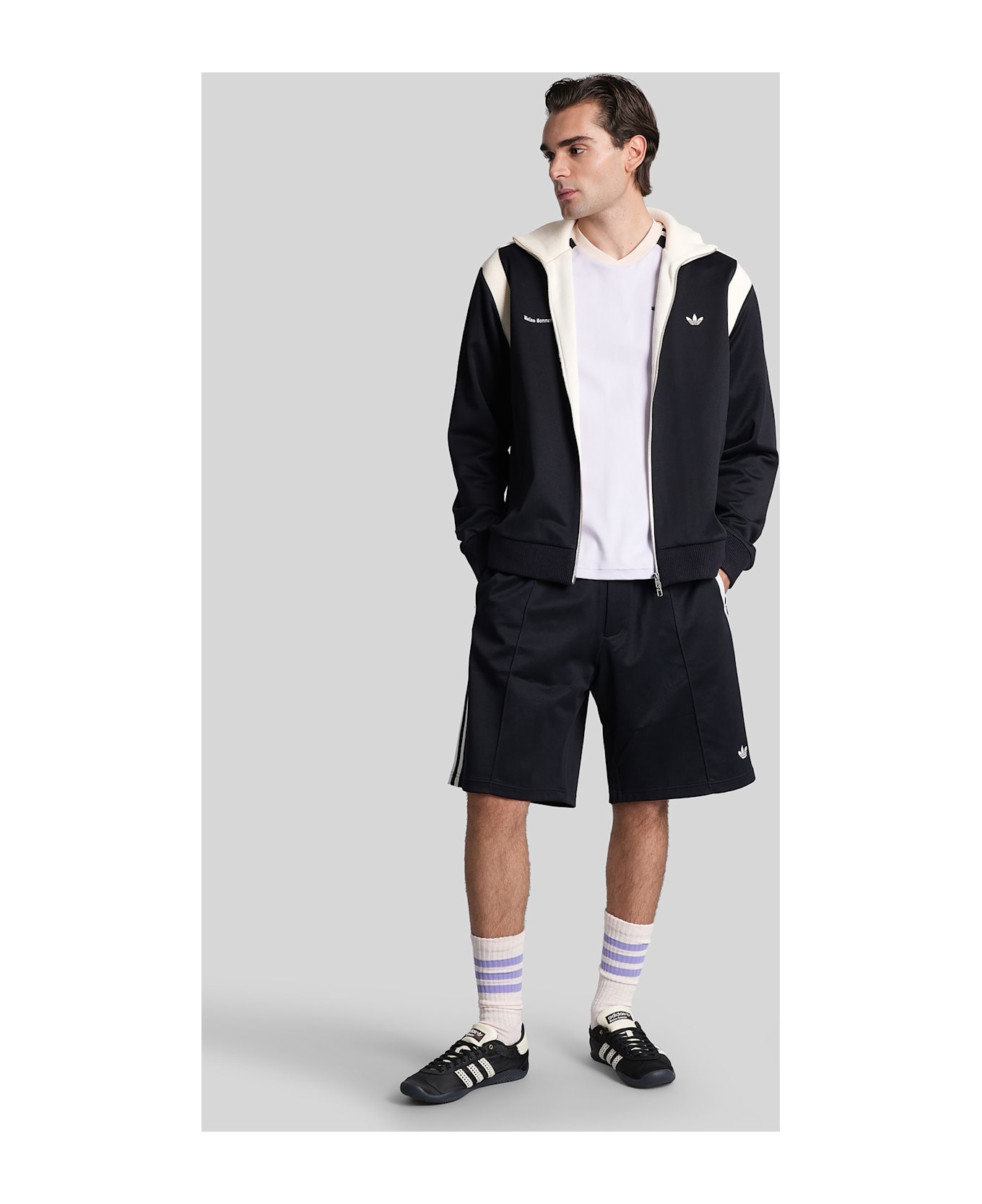 Adidas Originals by Wales Bonner Twill Short Shorts In Black Polyester - black