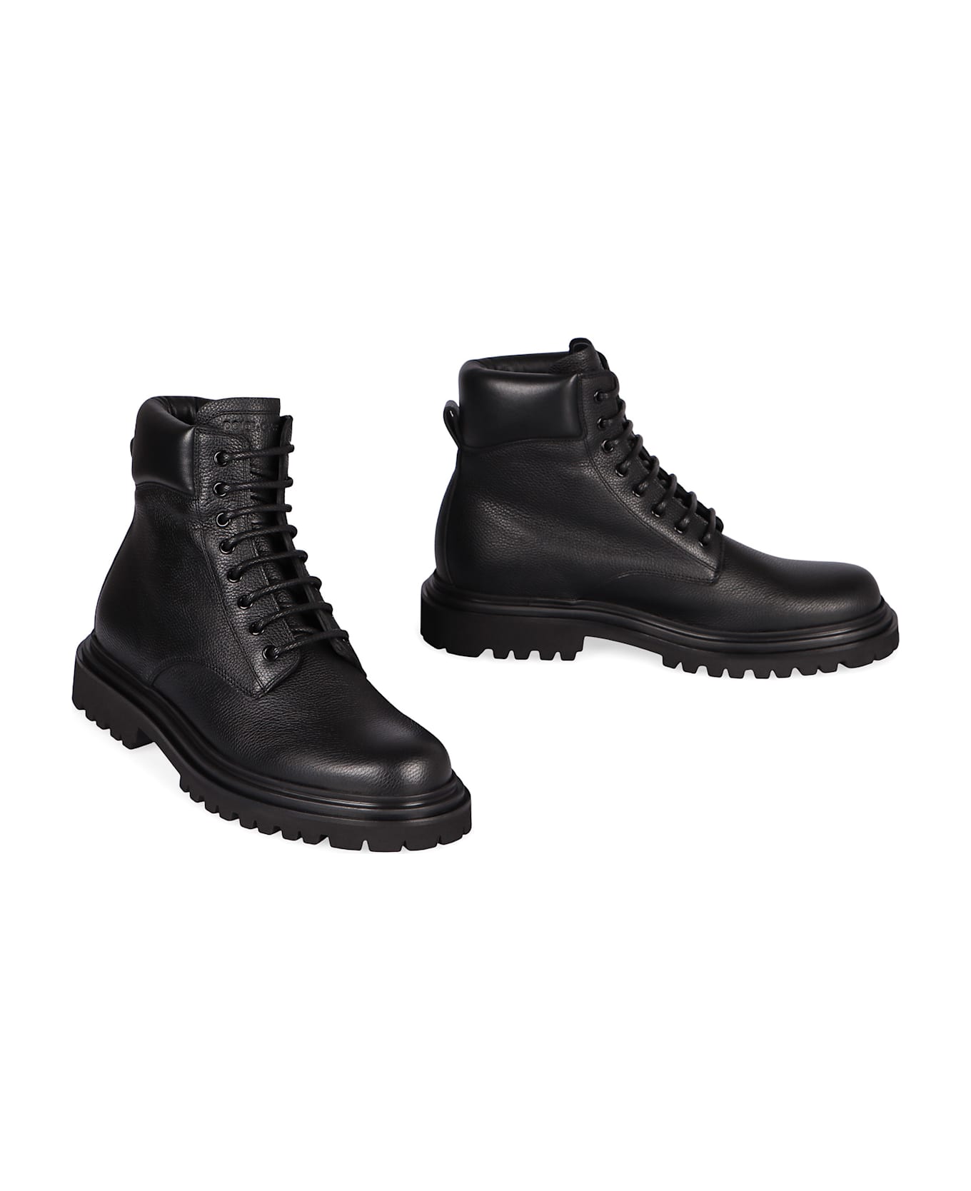 Dolce & Gabbana Leather Lace-up Boots - black