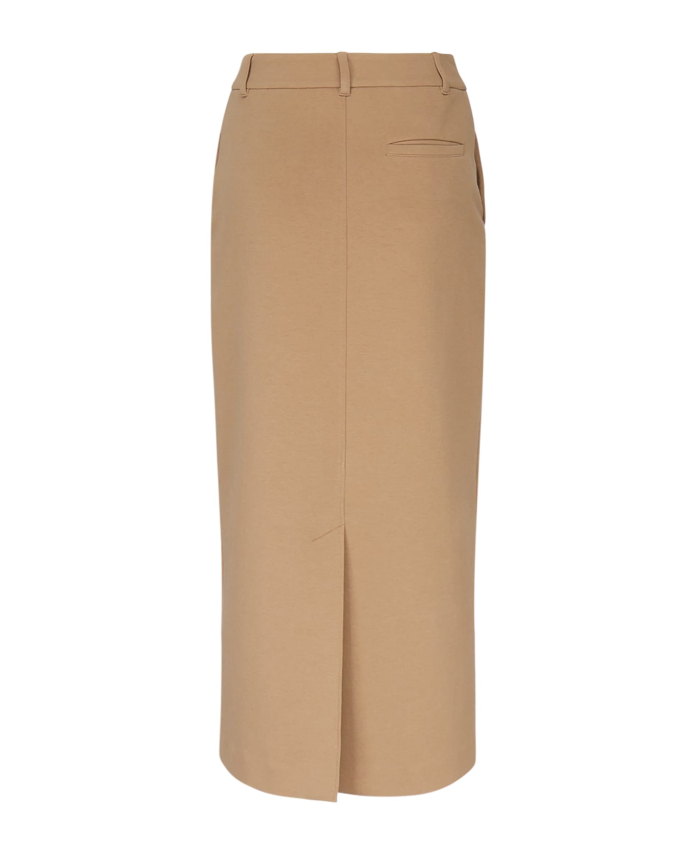 
S Max Mara Pencil Skirt In Scuba Jersey - Brown