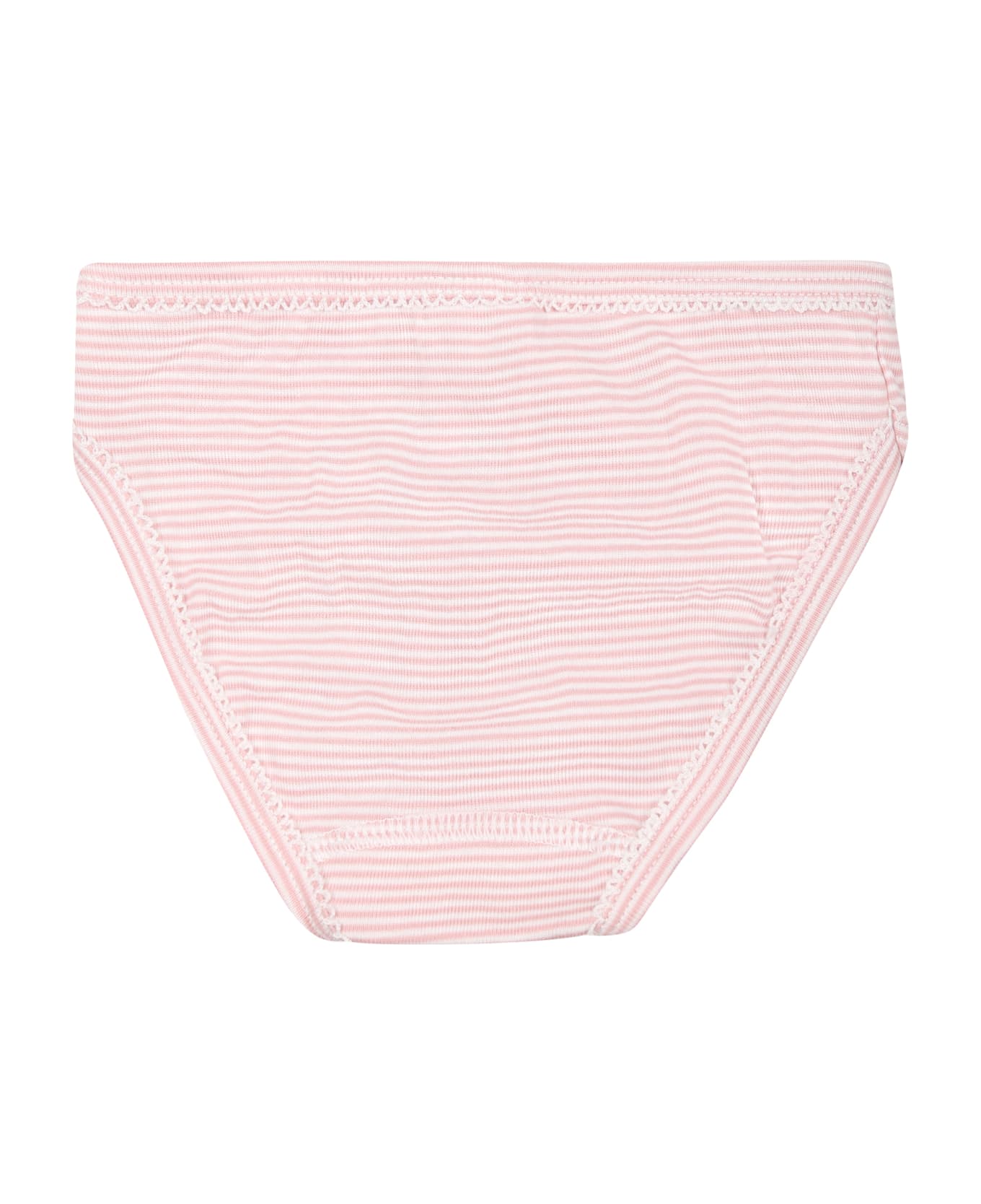 Petit Bateau Multicolor Set For Girl With Print And Stripes - Multicolor
