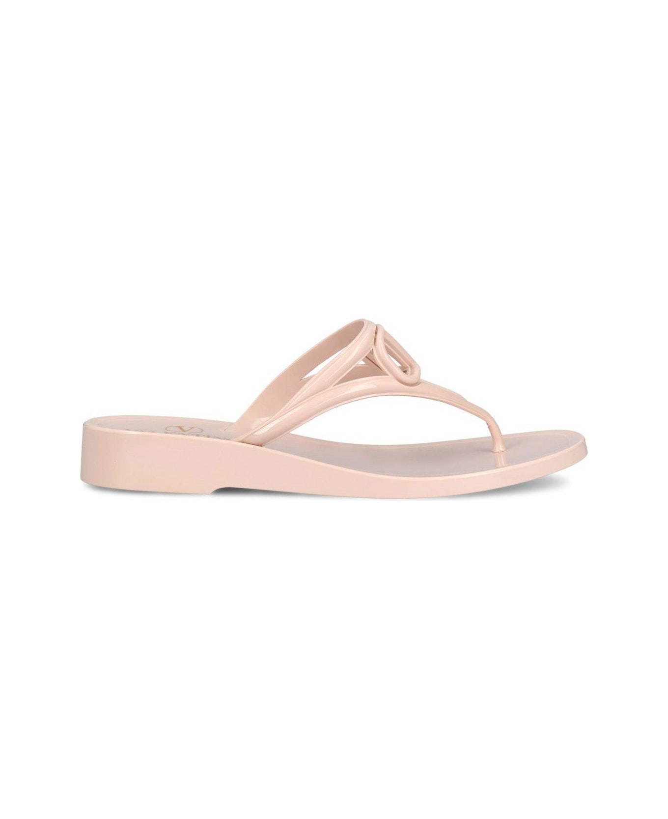 Valentino Garavani Vlogo Signature Thong Strap Flip Flops - Pink