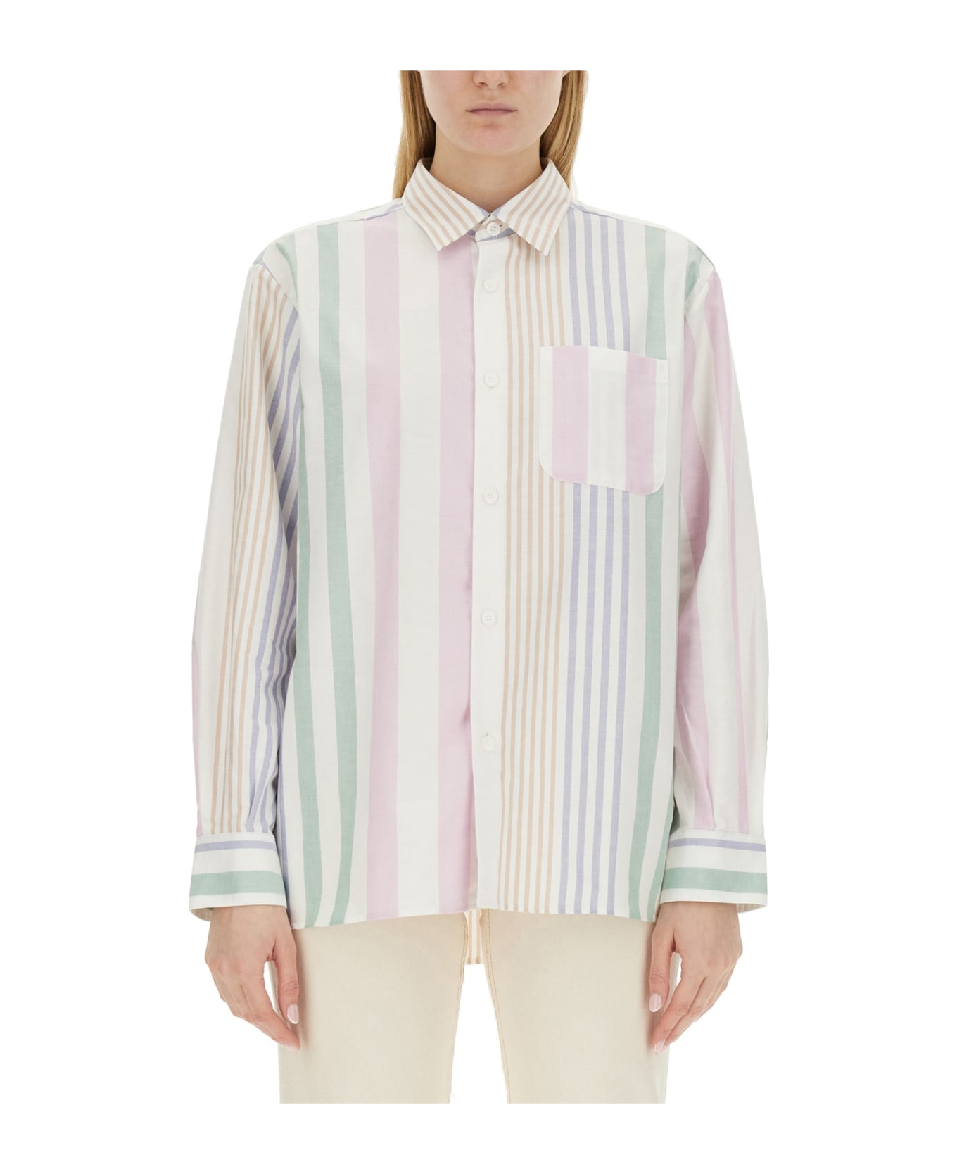 A.P.C. Sela Striped Oxford Shirt - Saa Multicolor