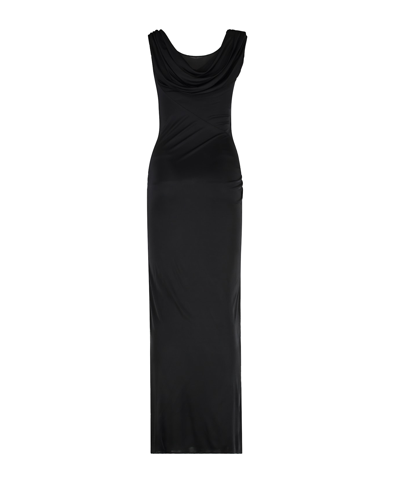 Versace Jersey Maxi Dress - BLACK
