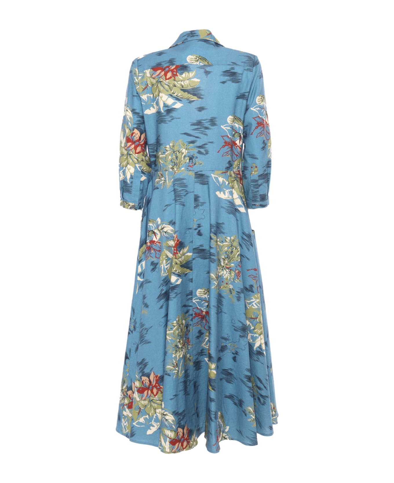 Aspesi Floral Blue Dress - LIGHT BLUE