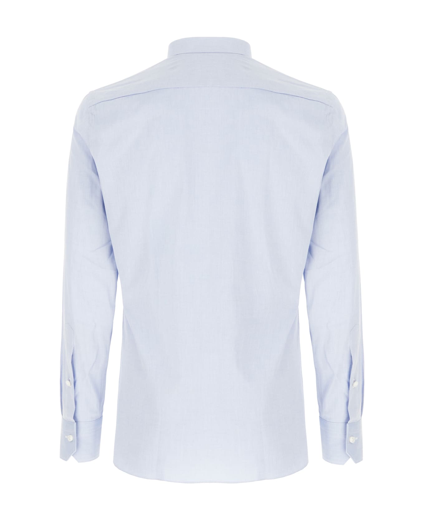 Zegna Light-blue Stretch Oxford Shirt - LIGHT BLUE