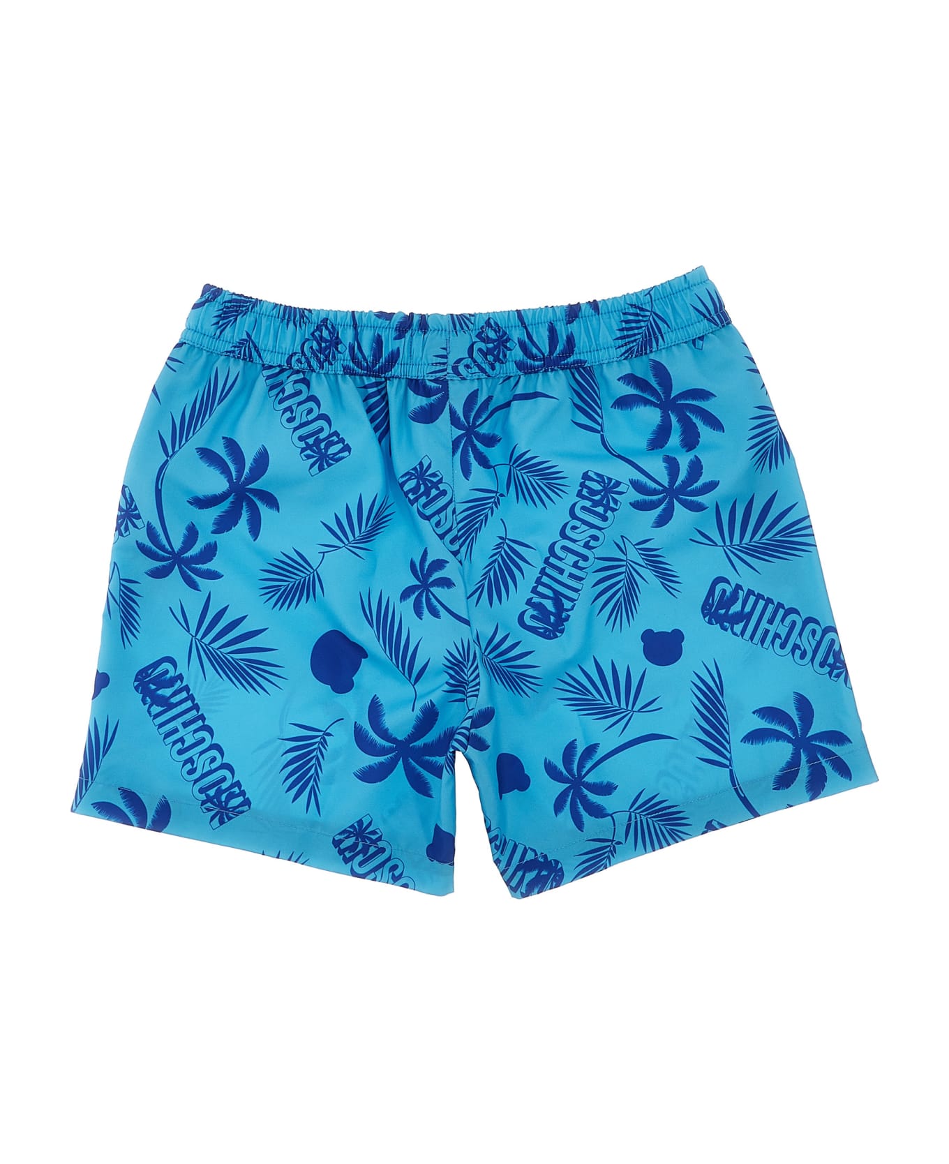 Moschino All Over Print Swimsuit - Light Blue