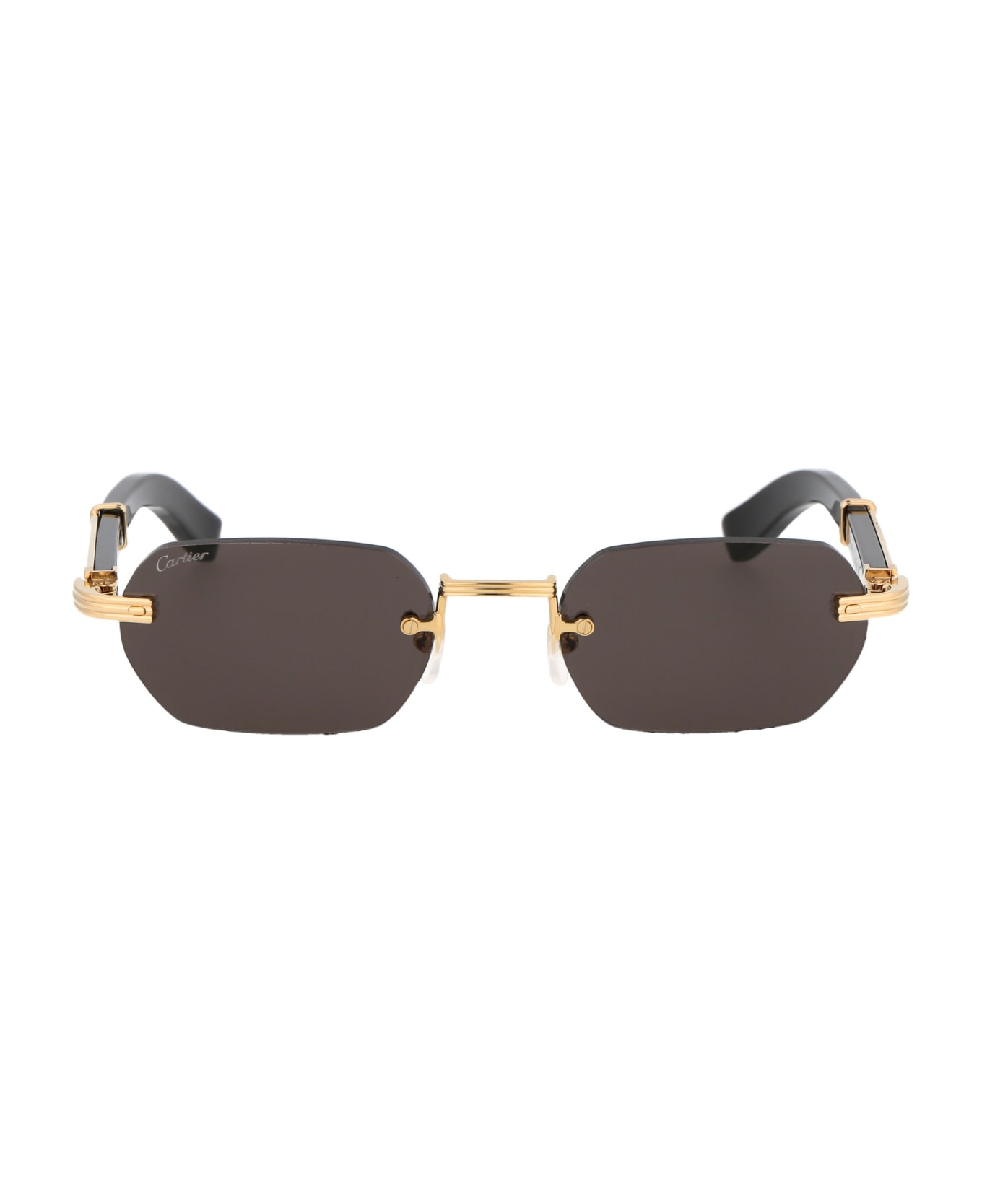 Cartier Eyewear Ct0362s Sunglasses - 001 GOLD BLACK GREY サングラス