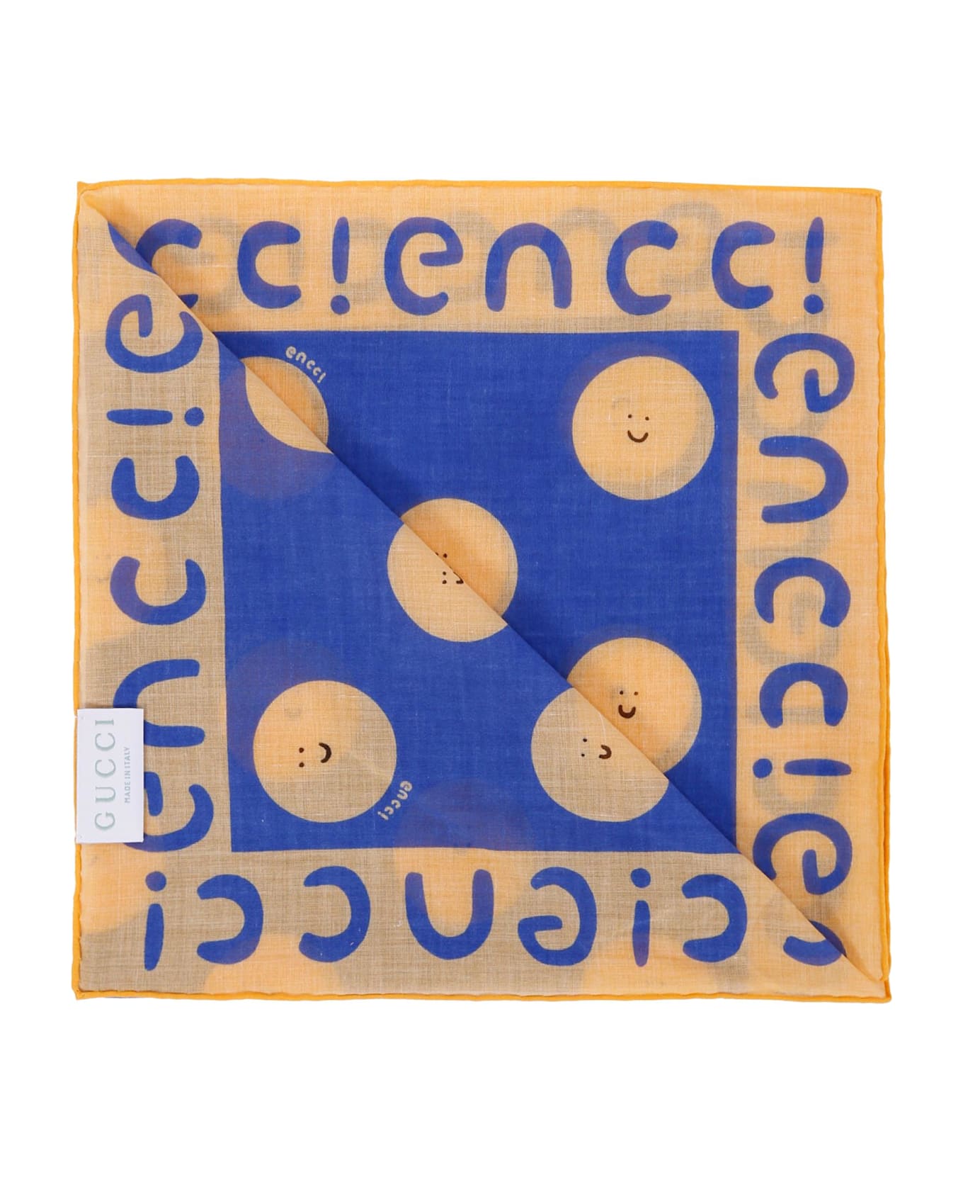 Gucci Blue Scarf For Kids With Sun - Blue