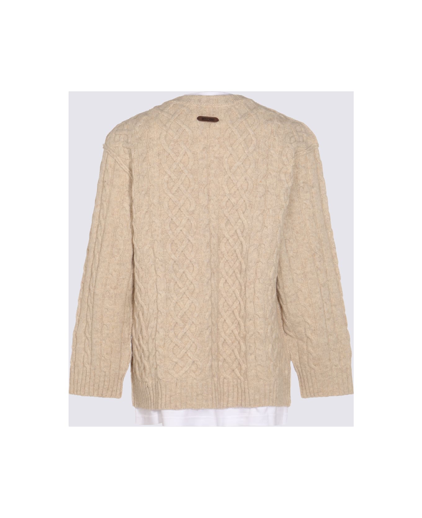 Moschino Beige Wool Knitwear - White