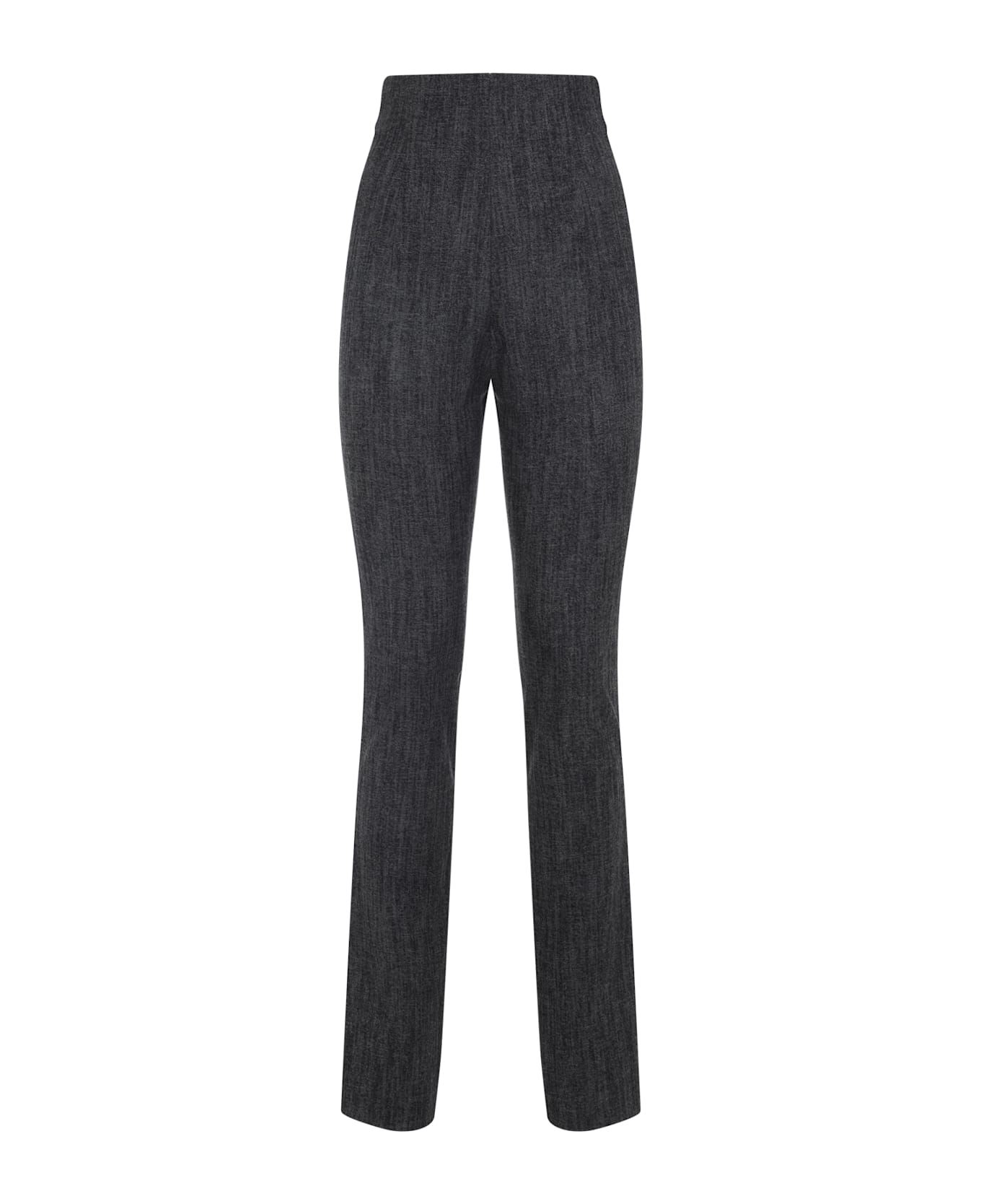 Alberta Ferretti Wool Skinny Pants - Fantasia Nero