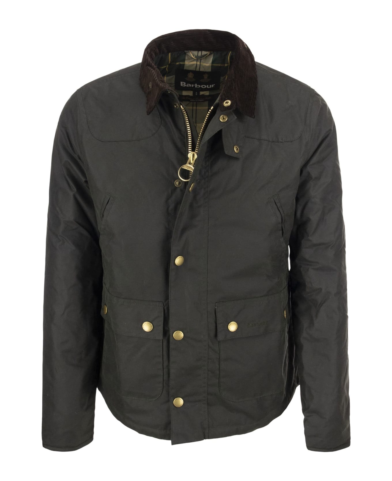 Barbour Reelin Waxed Cotton Jacket - Sage