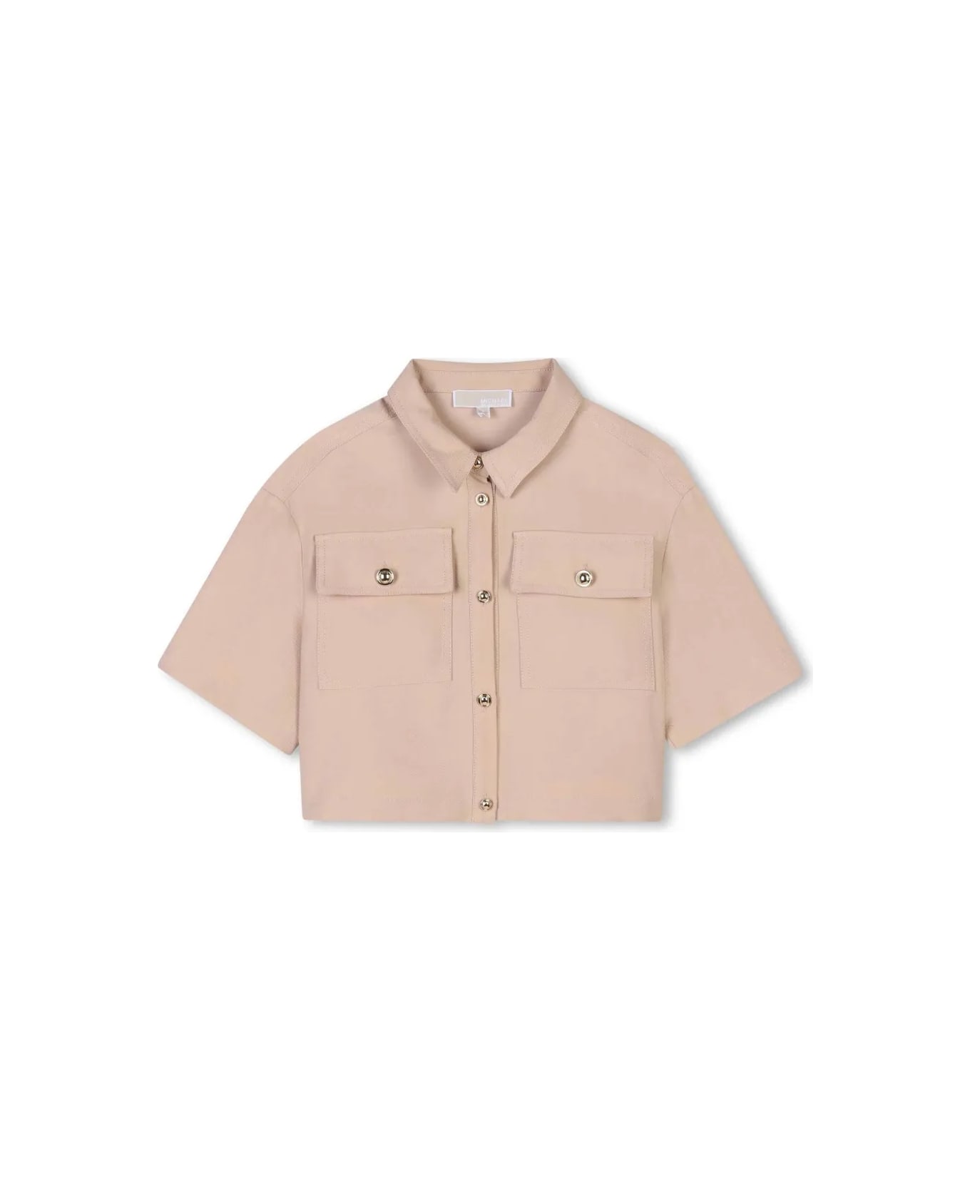 Michael Kors Camicia Crop Beige - Gold