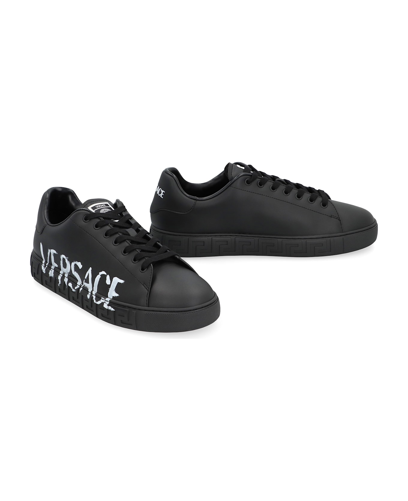 Versace Greca Low-top Sneakers - black