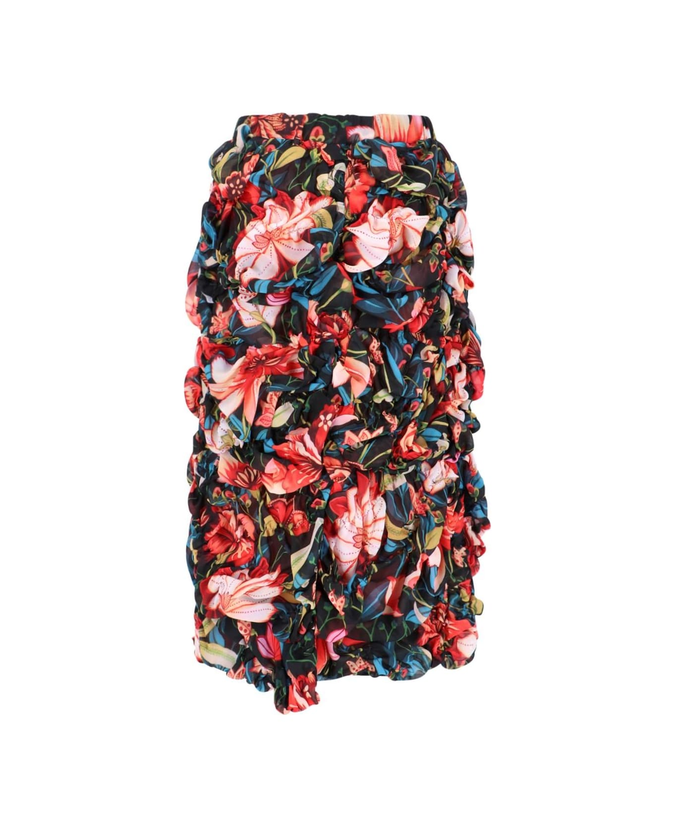 Comme des Garçons Floral Midi Skirt - Multi スカート