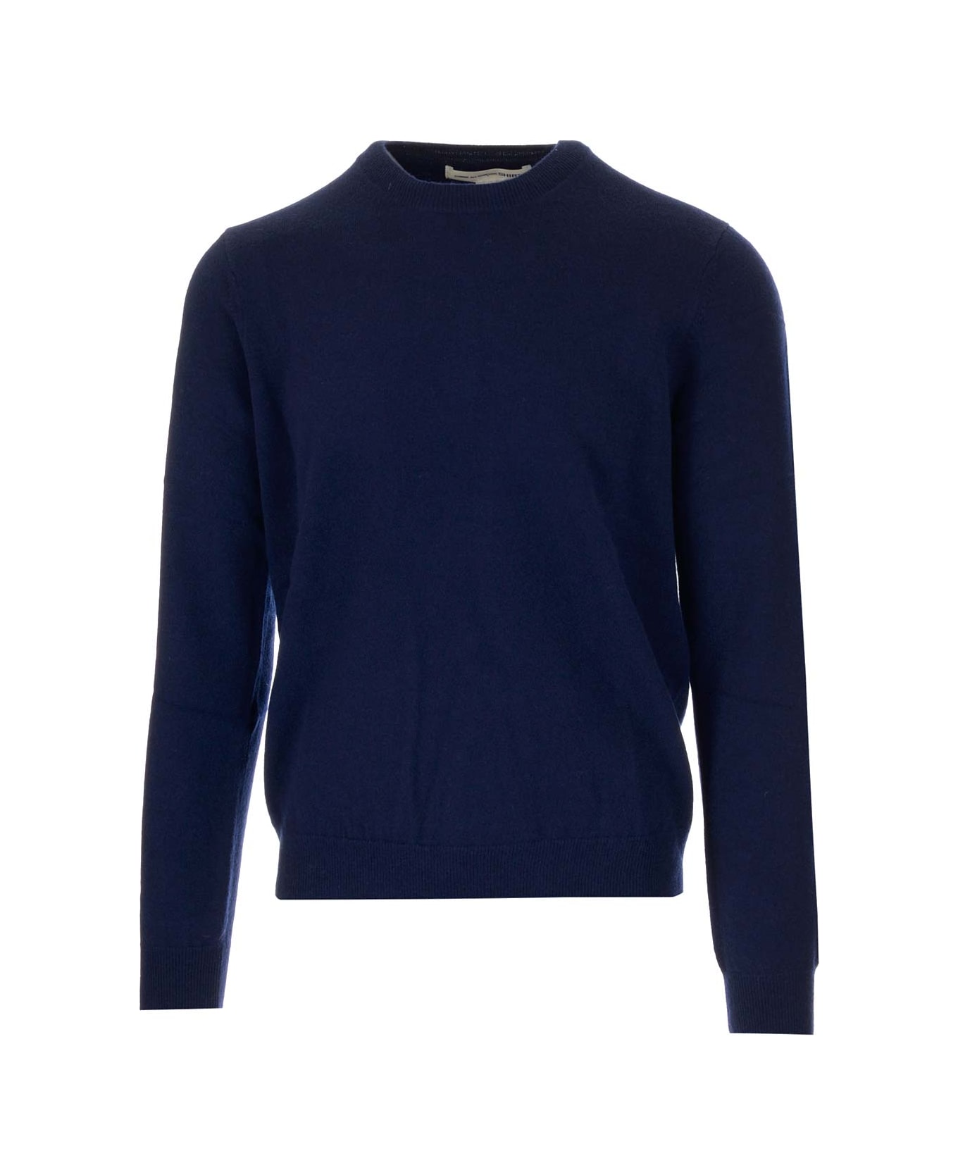 Comme des Garçons Shirt Blue Crewneck Sweater - NAVY ニットウェア
