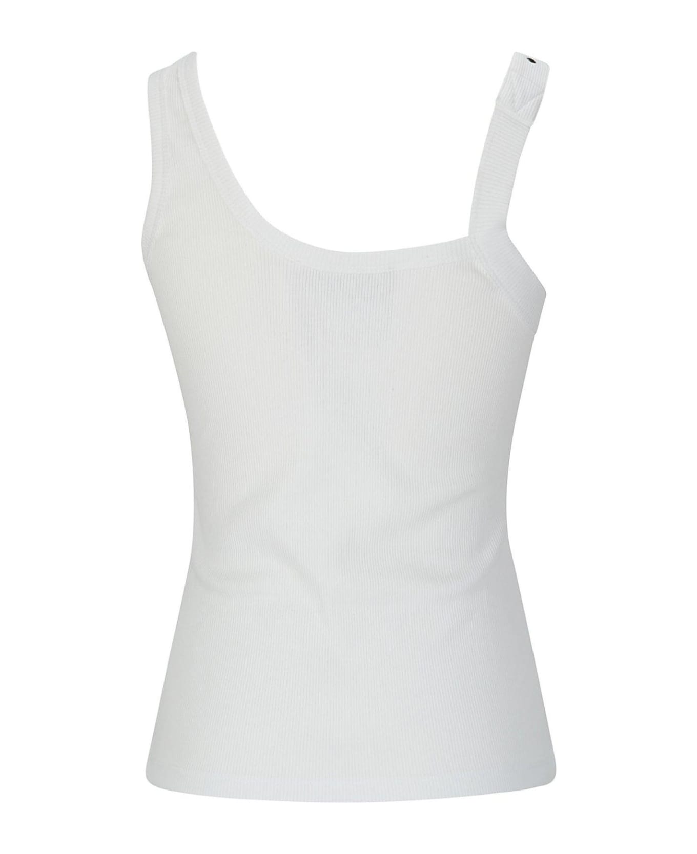 Versace Jeans Couture Buckle-embellished Tank Top - WHITE