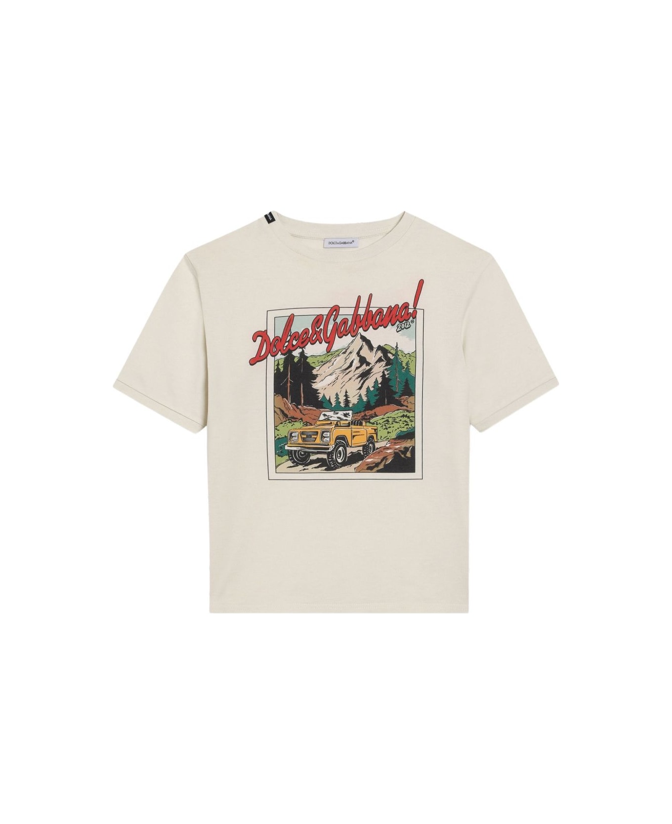 Dolce 
Gabbana Dolce &amp; Gabbana Kids Boys
 Ivory T-shirt - White