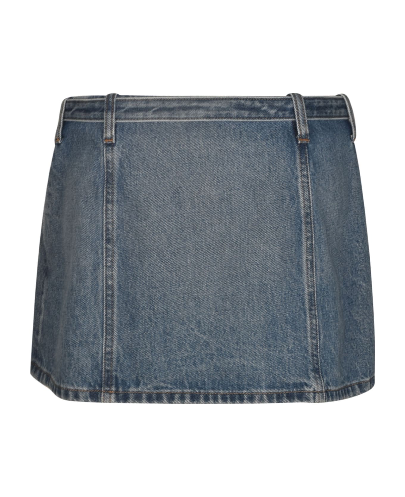 Miu Miu Belted Denim Skirt - Azure スカート