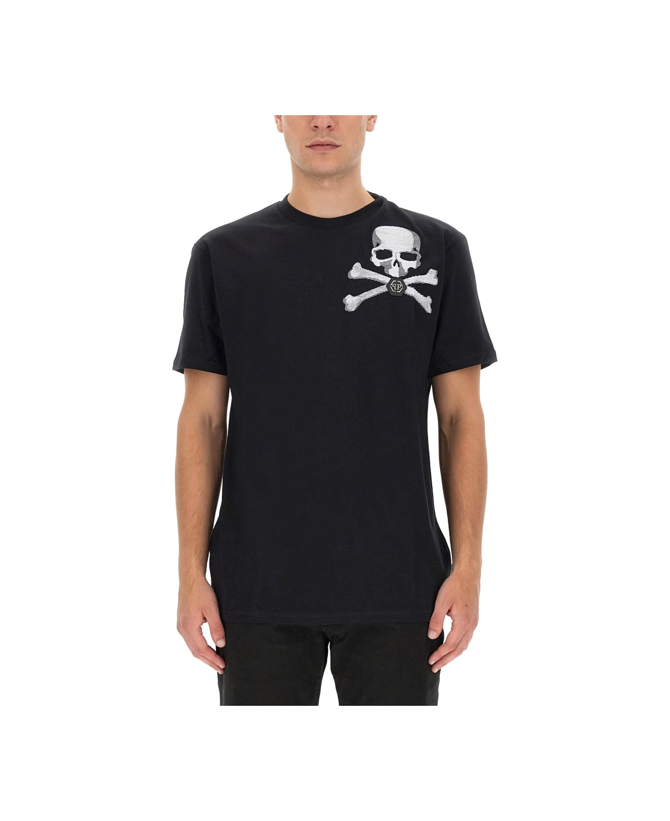Philipp Plein T-shirt With Logo - BLACK