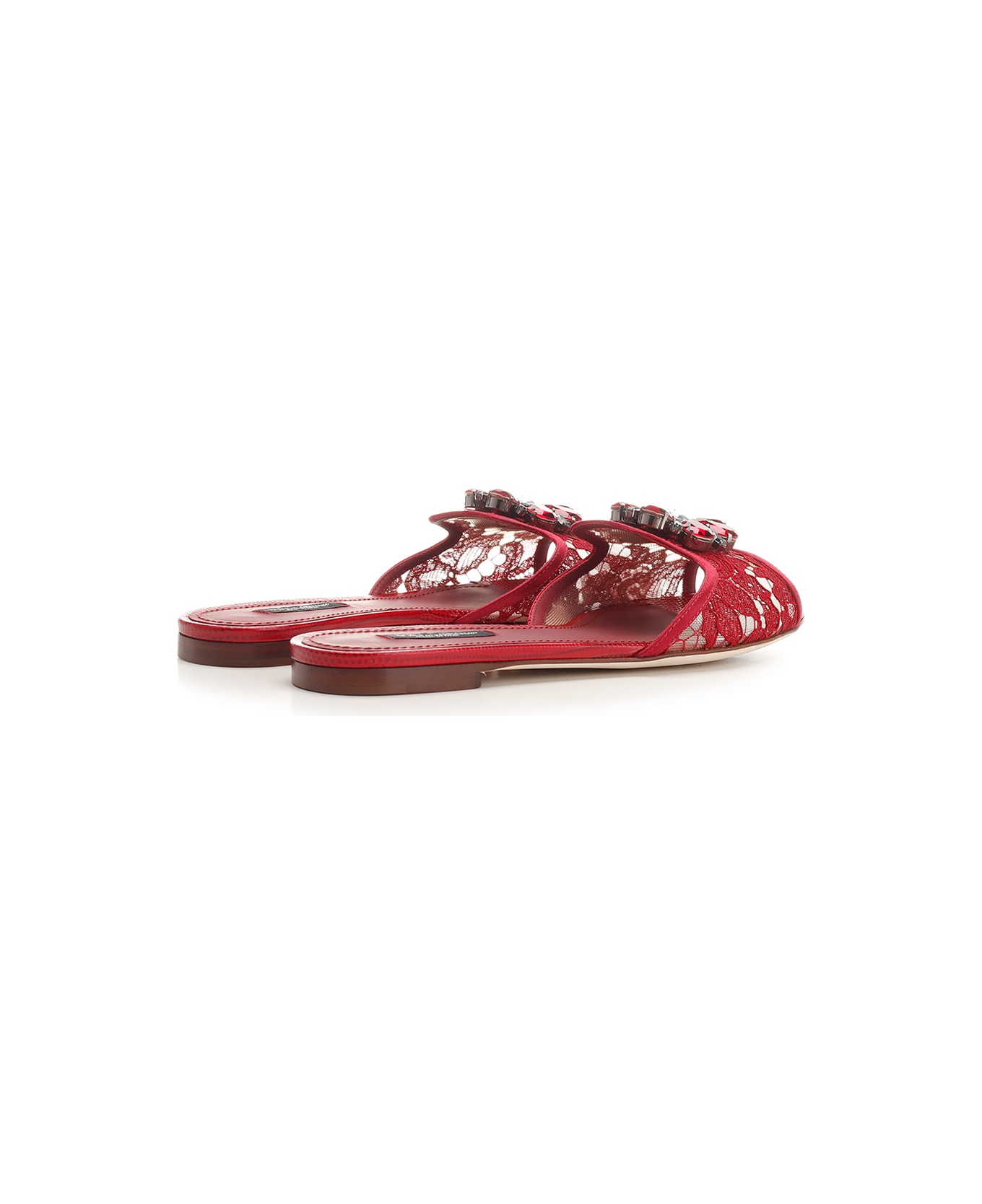 Dolce & Gabbana 'taormina' Lace Sandals - Red