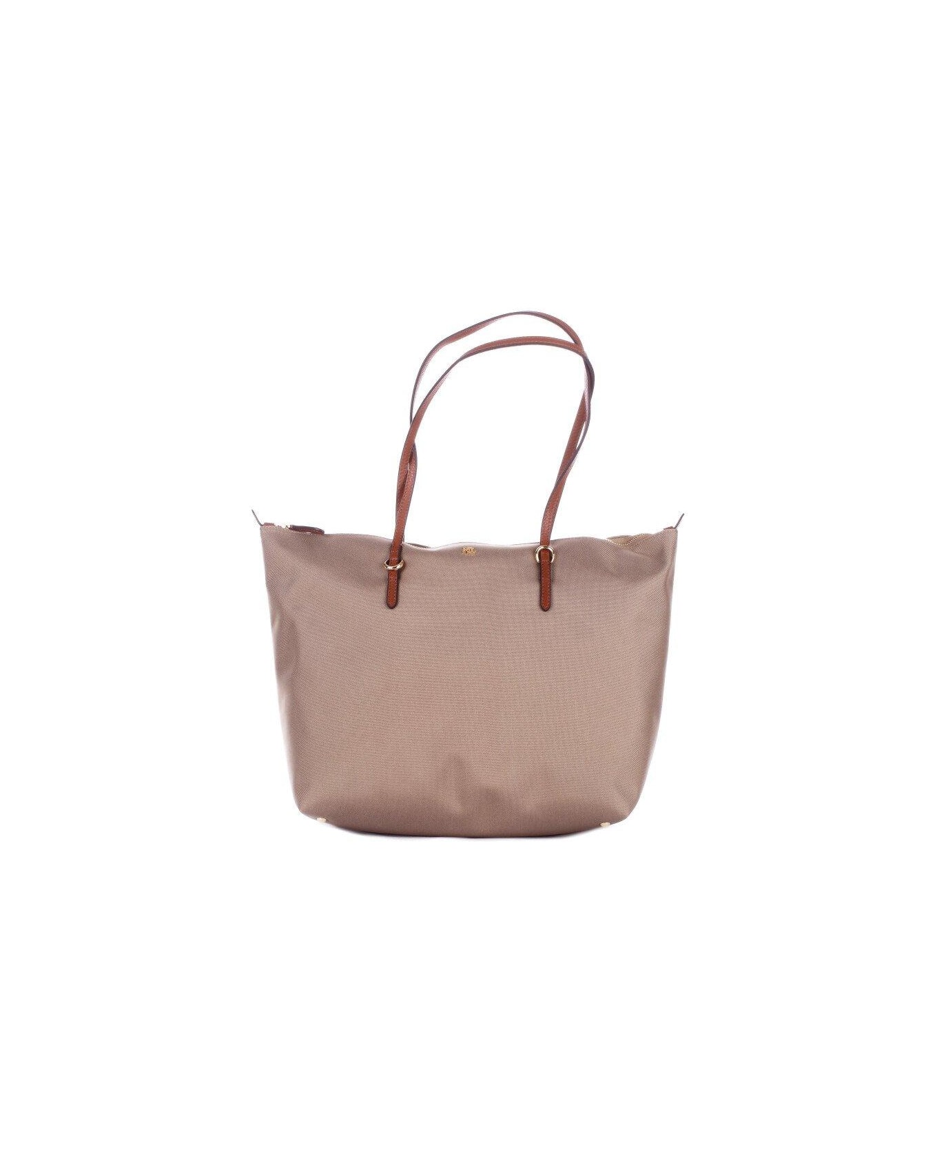 Polo Ralph Lauren Logo Patch Large Top Handle Bag - Clay