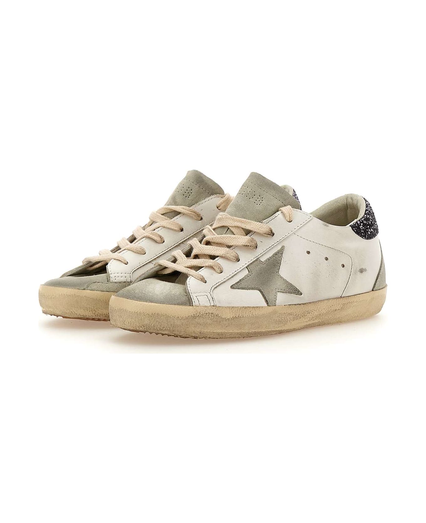 Golden Goose Super Star Classic Leather Sneakers - White/ice/grey