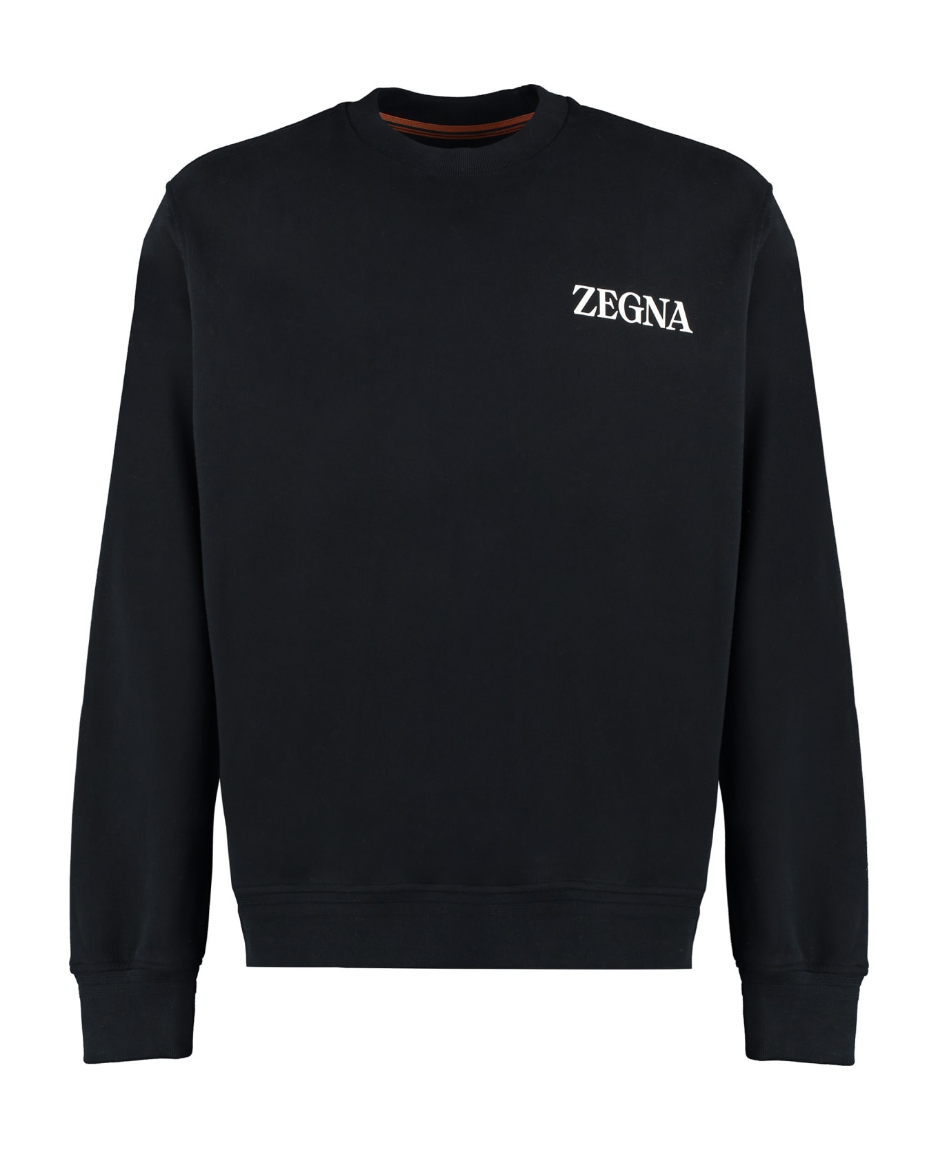 Zegna Cotton Crew-neck Sweatshirt - black フリース