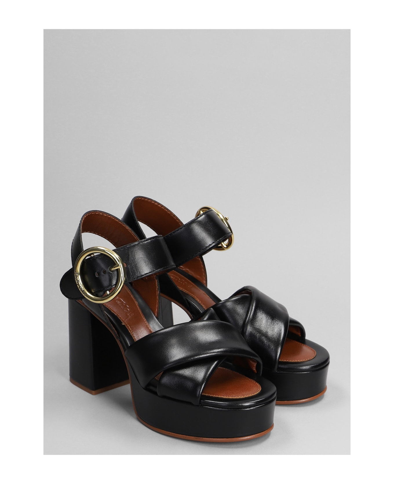 See by Chloé Lyna Sandals In Black Leather - black