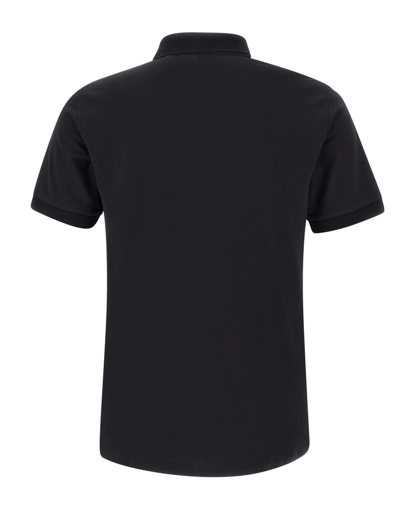 Sun 68 "big Logo" Polo Shirt Cotton - BLACK
