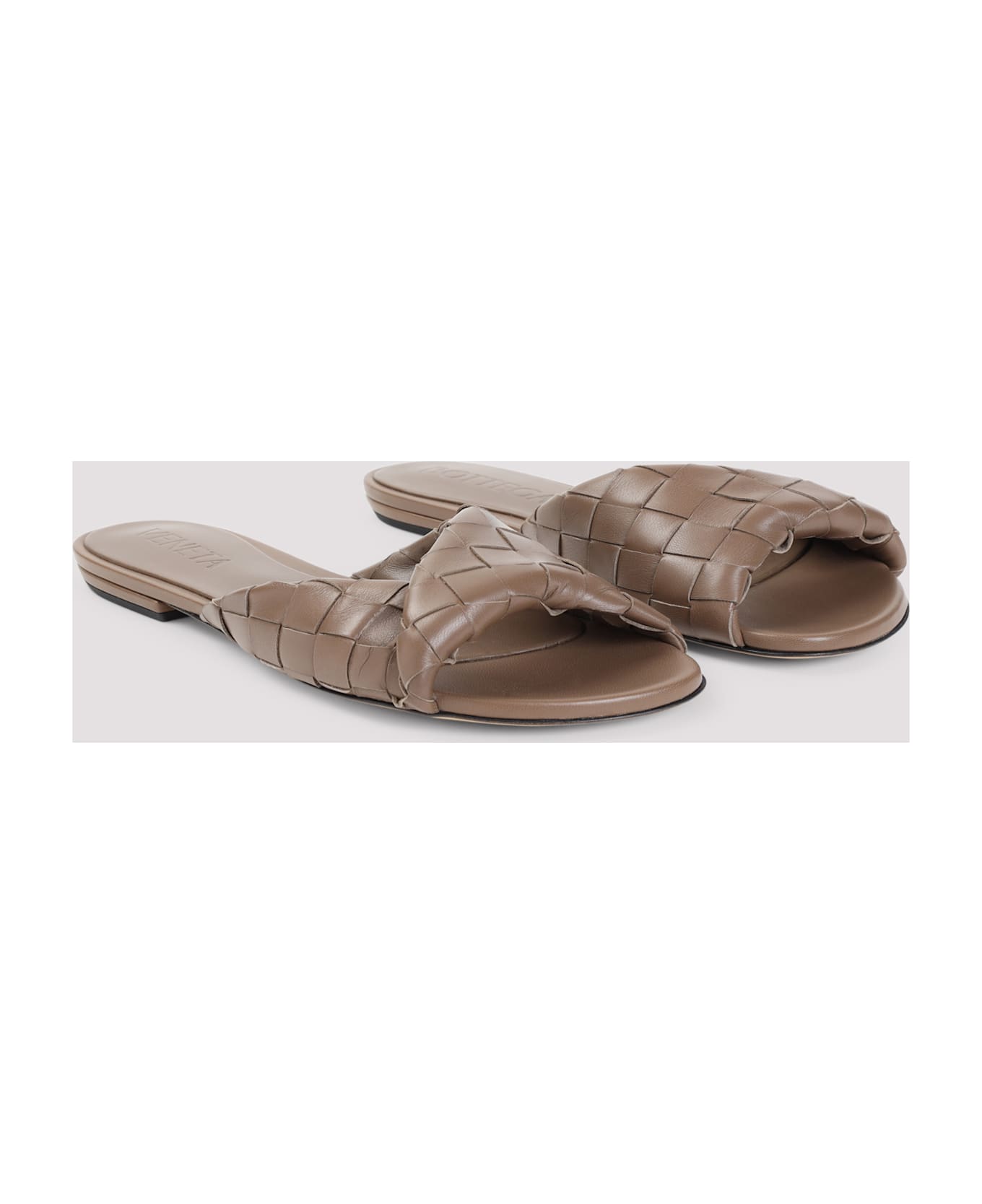 Bottega Veneta Blink Flap Sandals - Pinecone