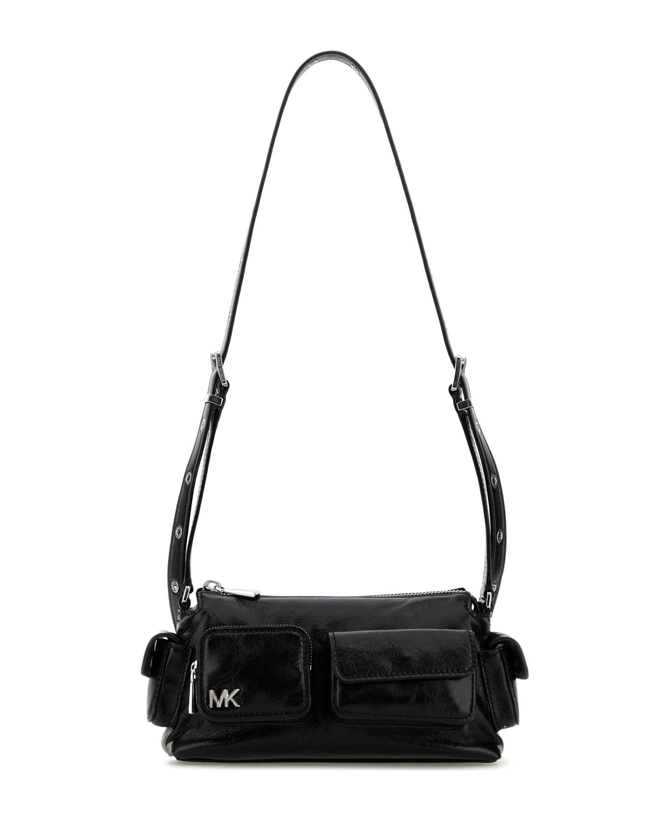 Michael Kors Black Leather Dakota Crossbody Bag - BLACK