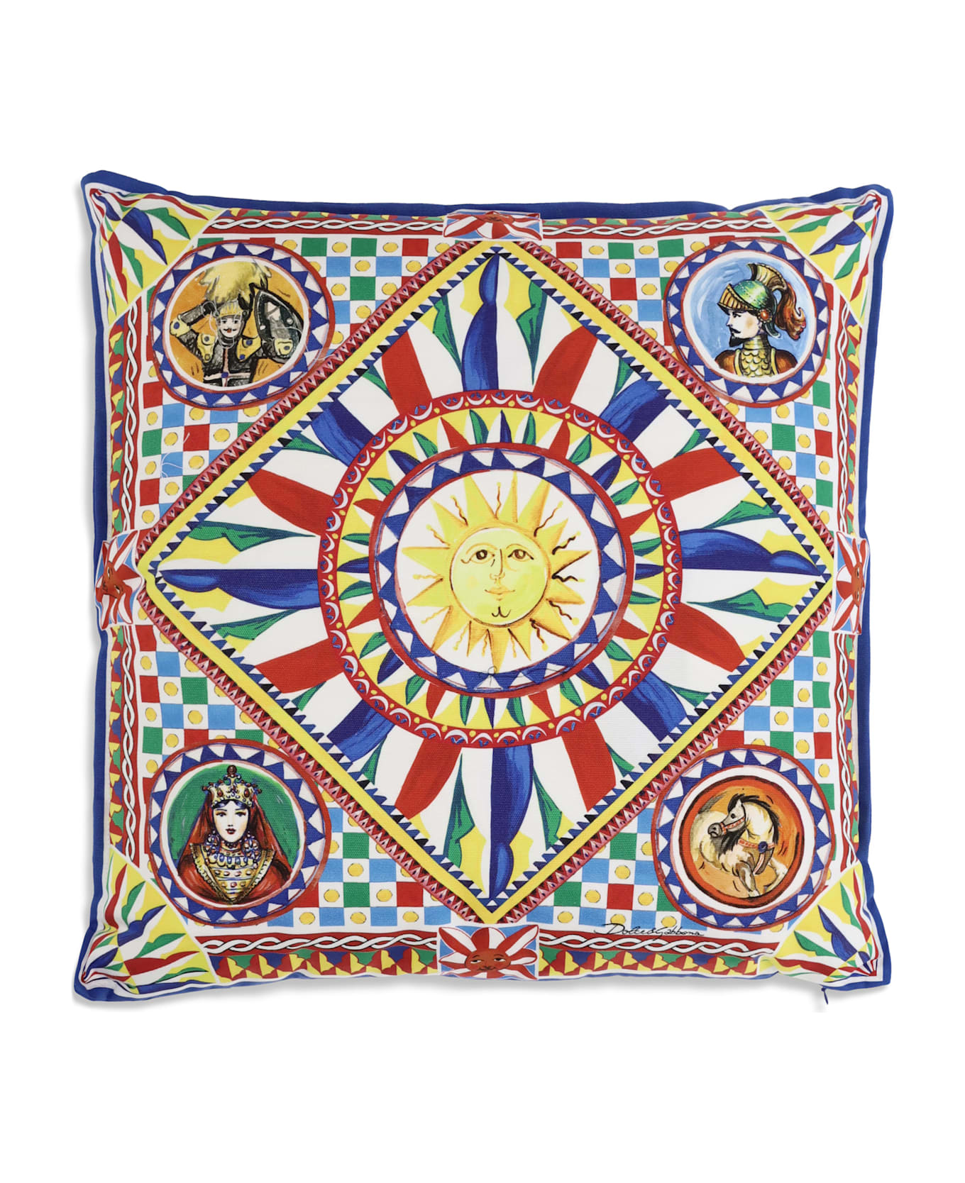 Dolce & Gabbana Carretto Siciliano Canvas Pillow
