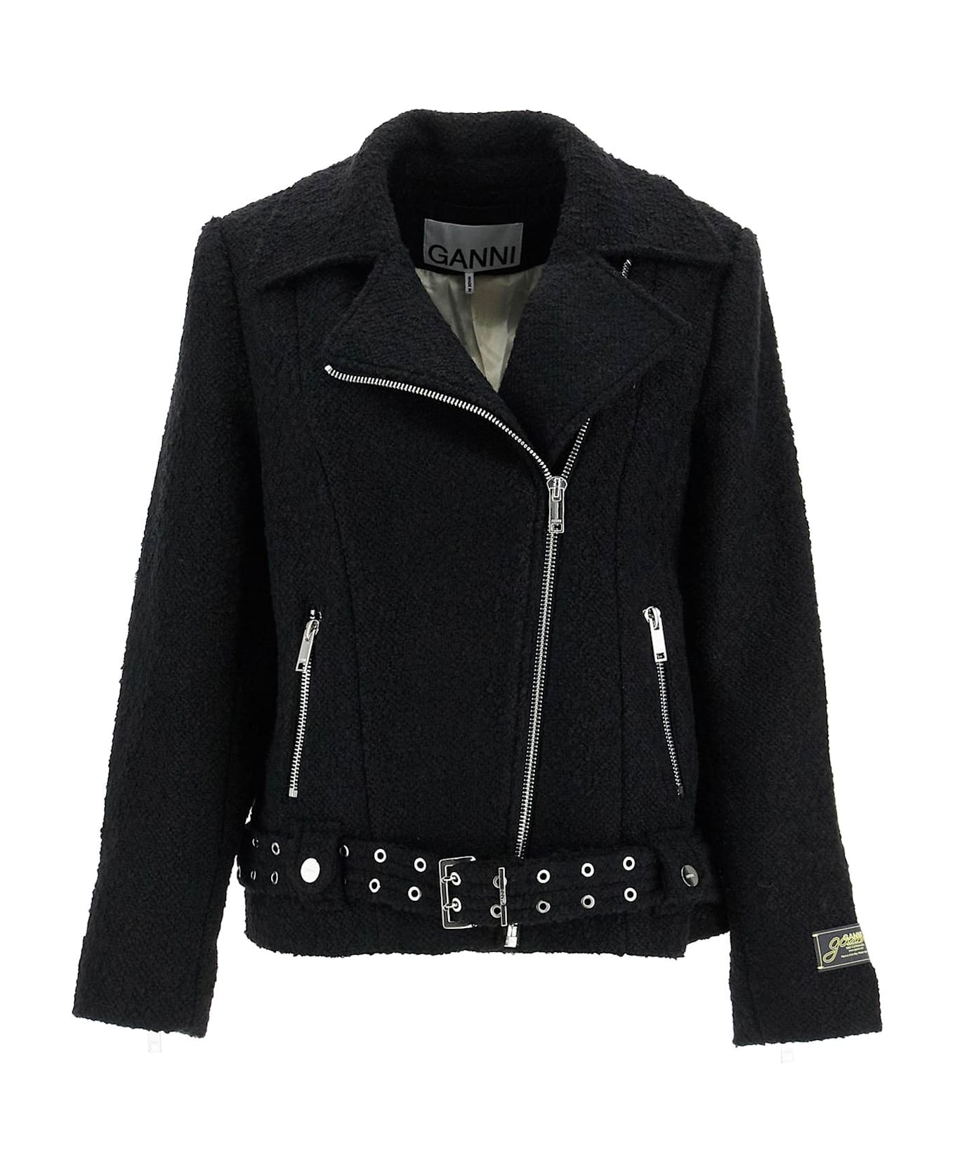 Ganni Short Bouclã© Jacket For - BLACK (Black)