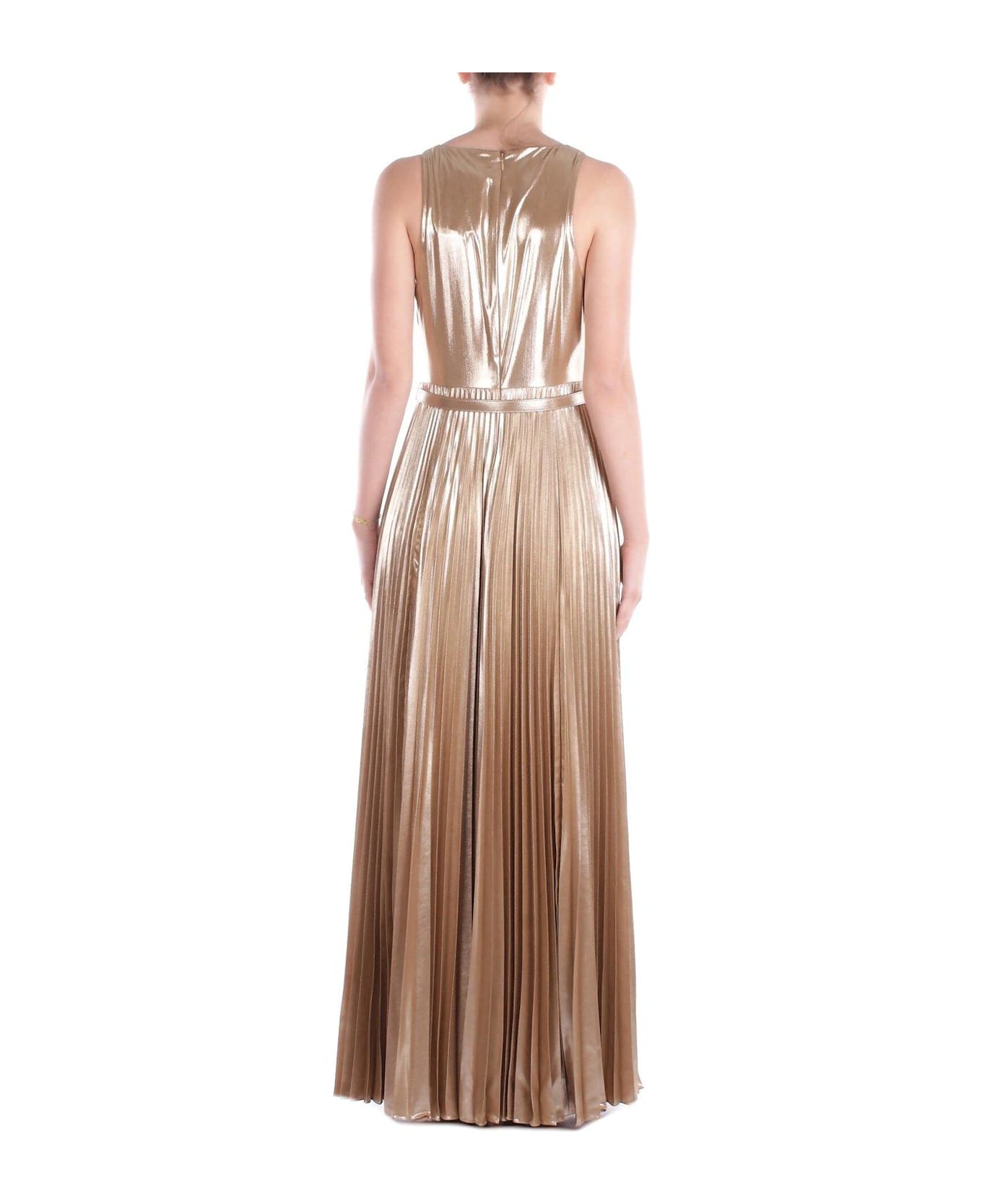 Polo Ralph Lauren V-neck Maxi Dress - Tan/gold