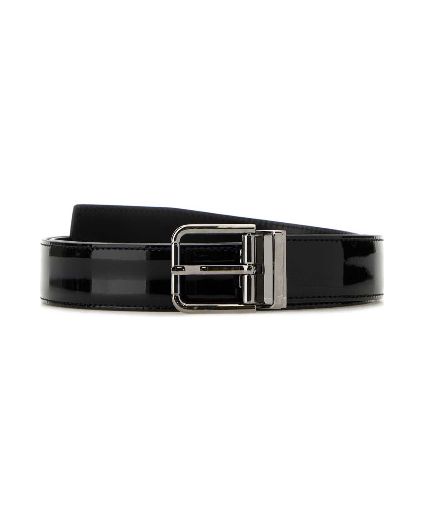 Dolce & Gabbana Black Leather Belt - NERO