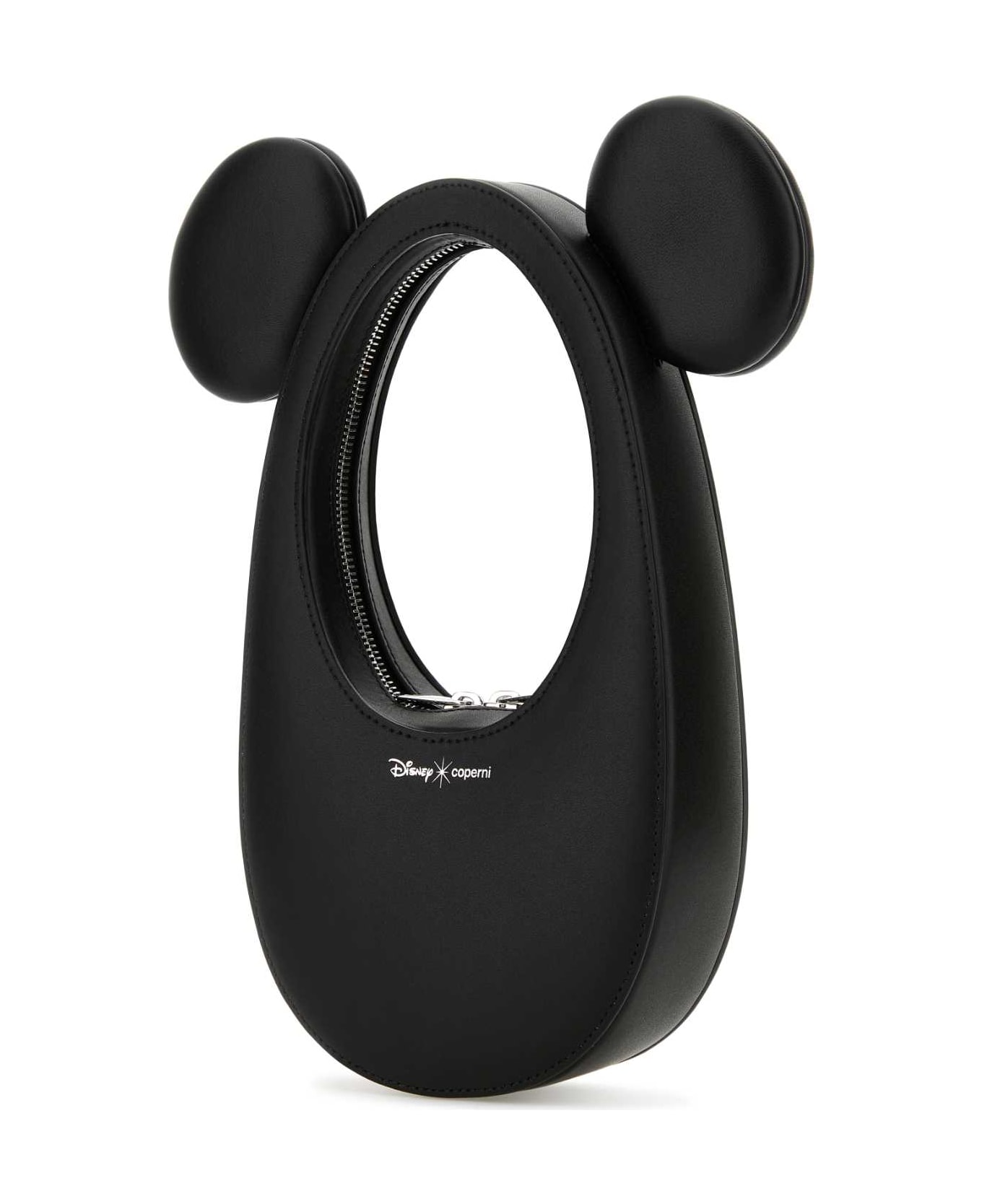 Coperni Black Leather Disney X Coperni Mini Mickey Swipe Handbag - BLACK