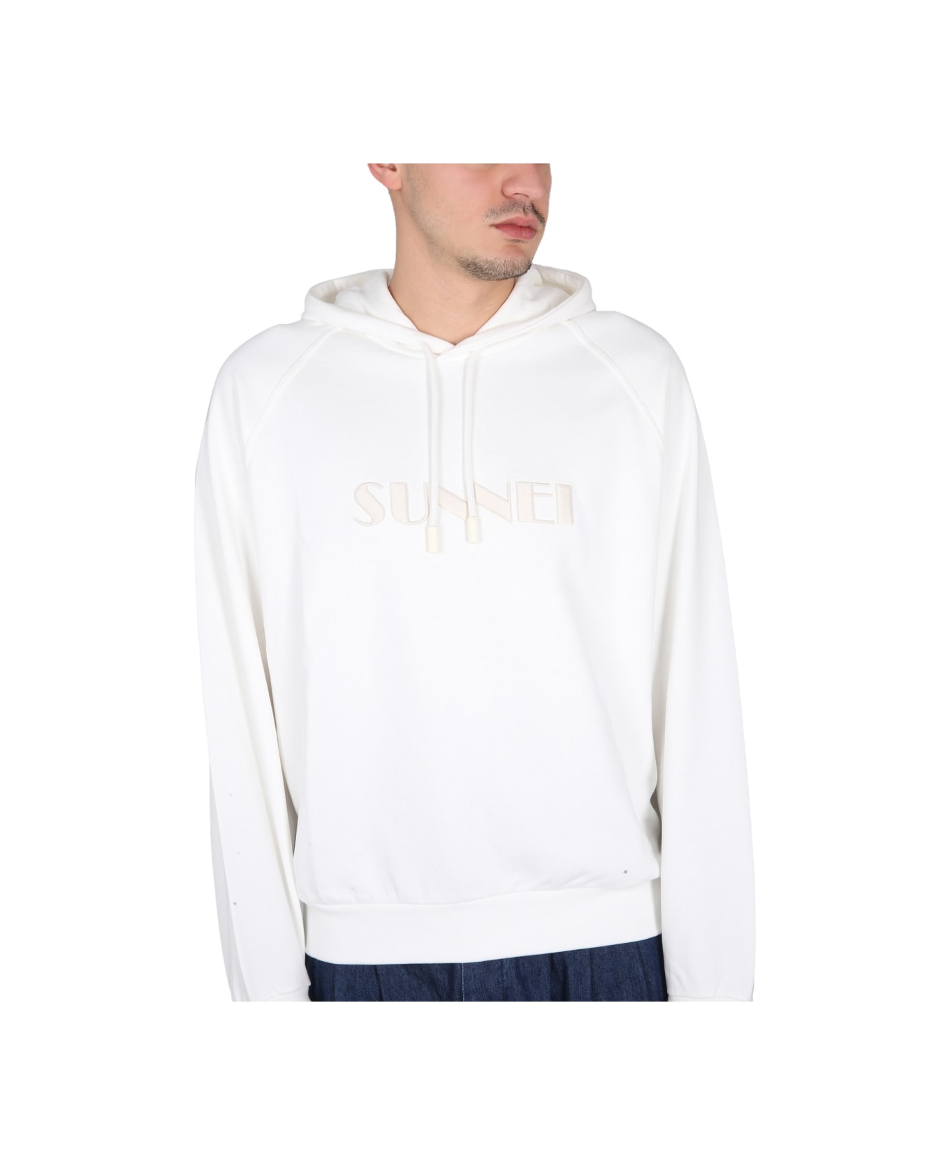 Sunnei Sweatshirt With Logo Embroidery - BEIGE