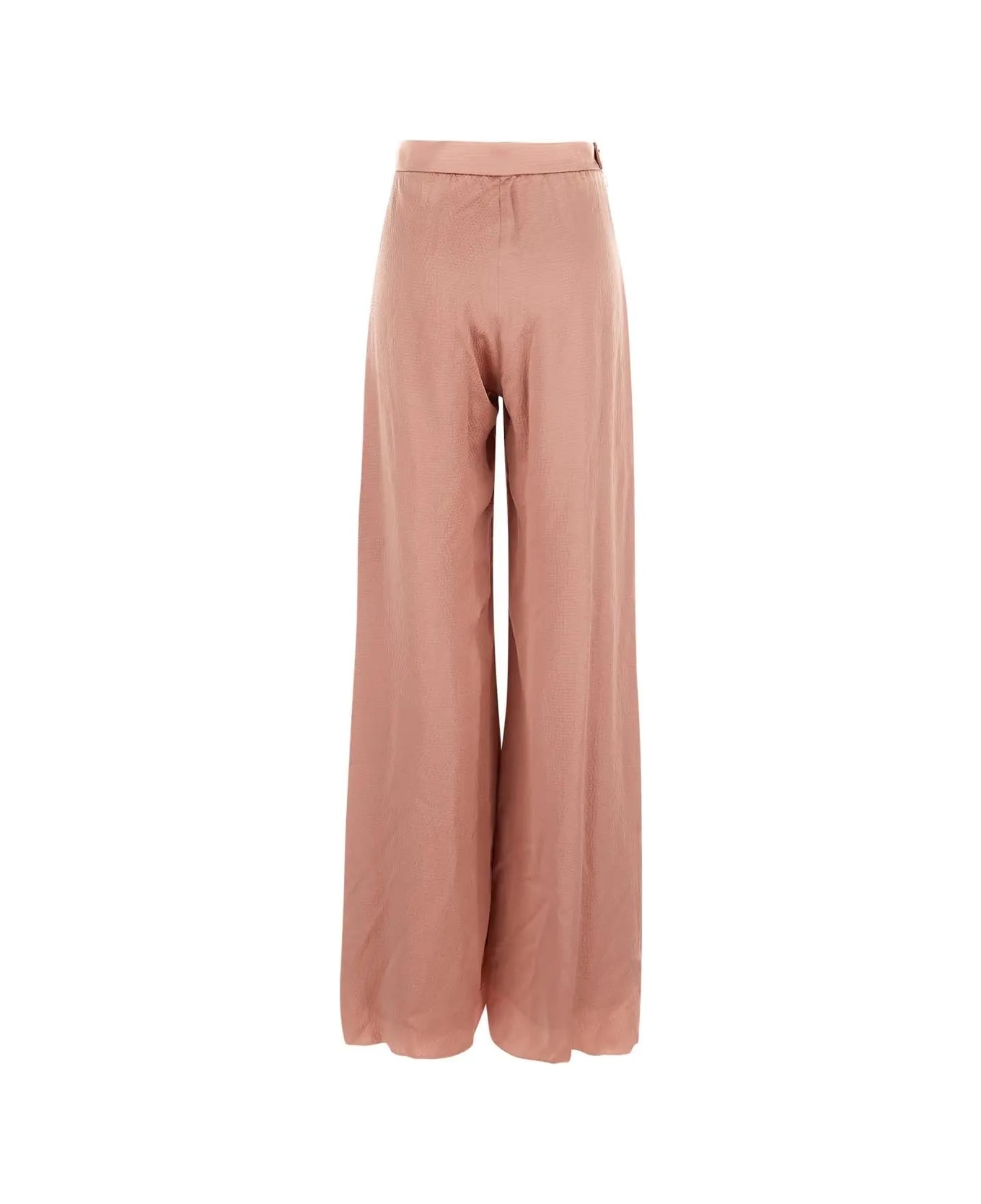 Max Mara Uncino Satin Trousers With Pleats - PINK