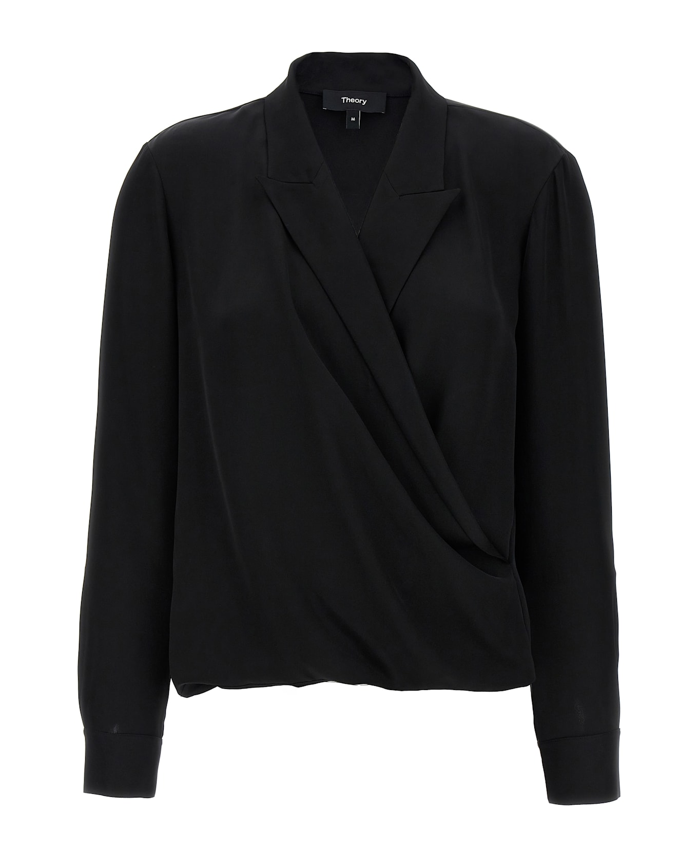 Theory 
pk Label Wrap
 Blouse - Black