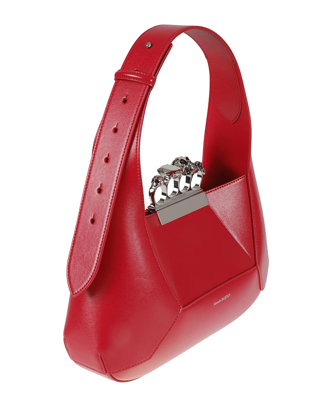 Alexander McQueen The Jeweled Hobo Bag - Welsh Red