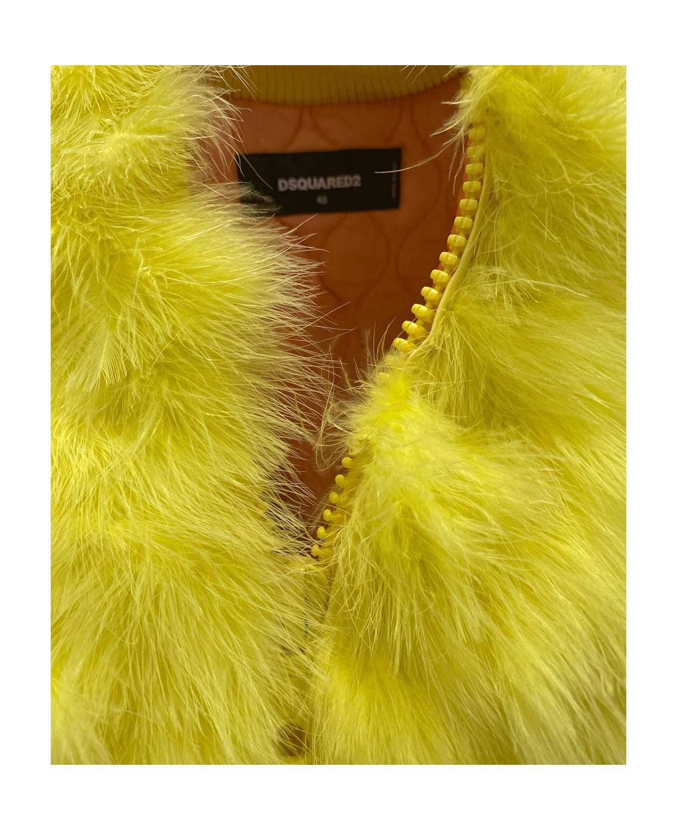 Dsquared2 Feathers Bomber Jacket - Yellow
