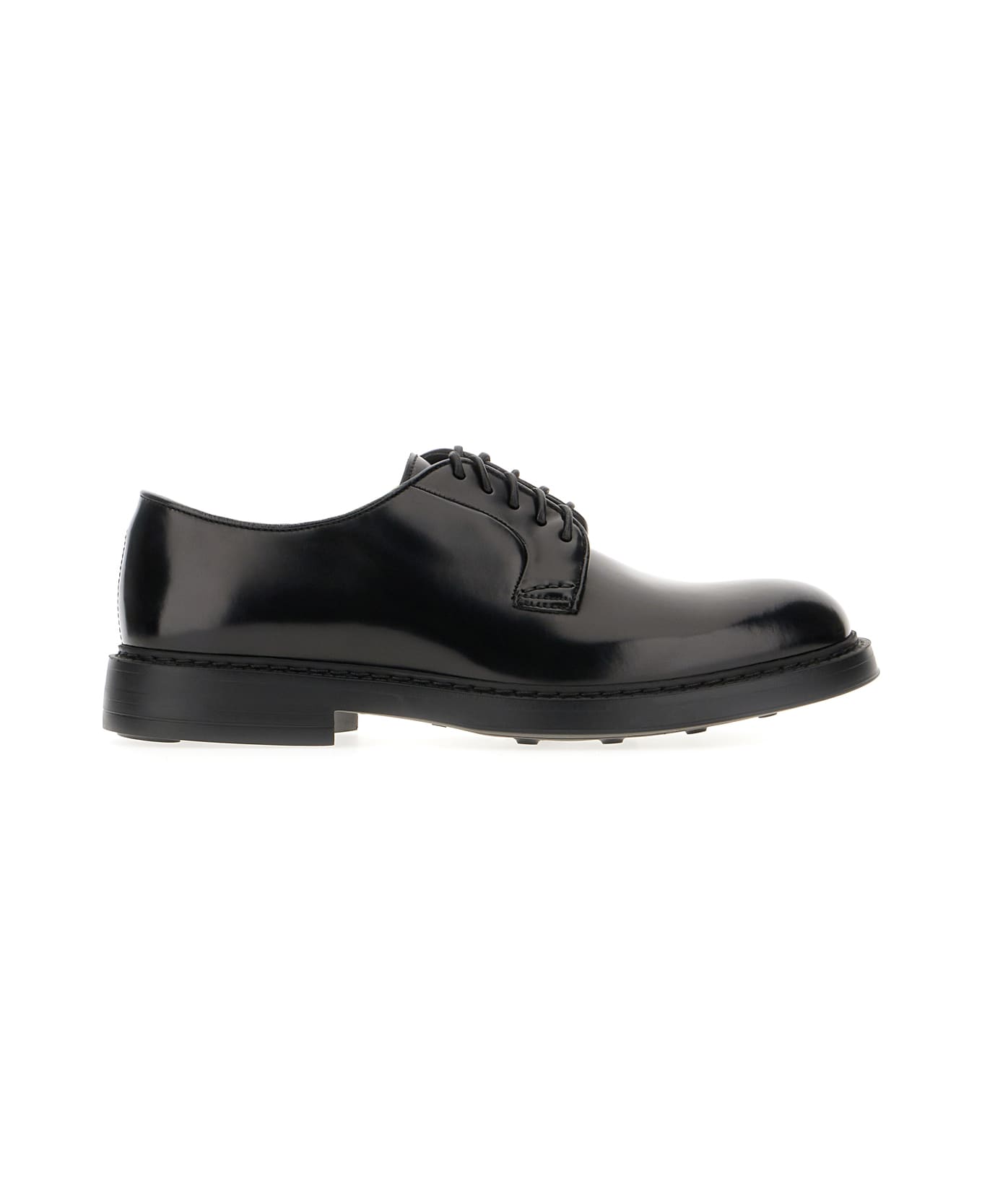 Doucal's Black Leather Lace-up Shoes - NERO