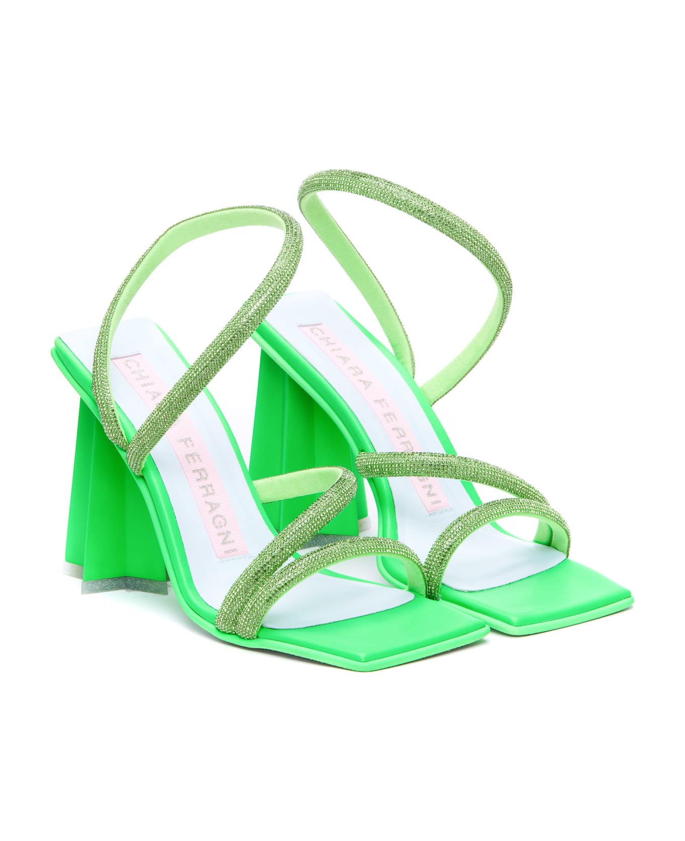 Chiara Ferragni Andromeda Pump Sandals - Strass Bright Green