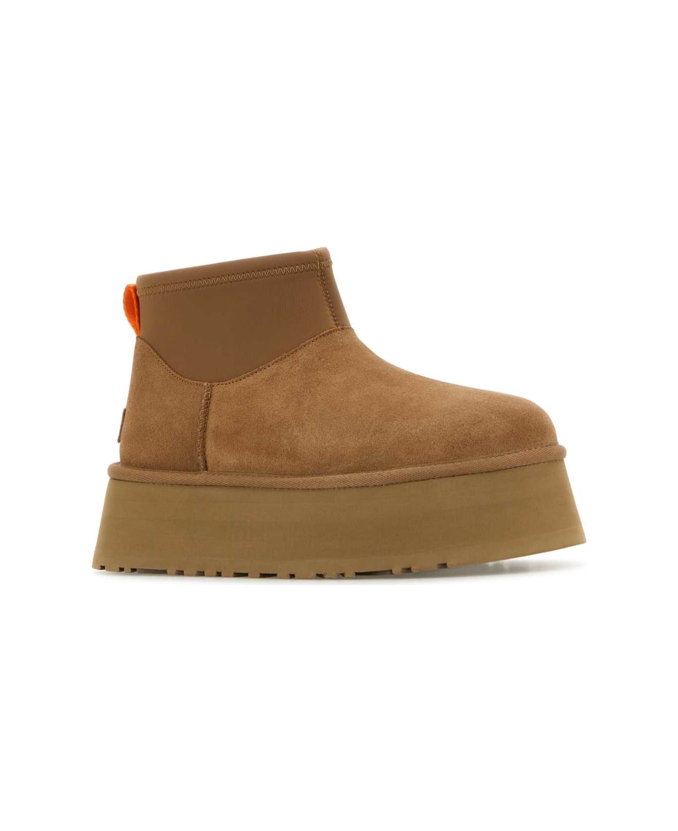 UGG Camel Suede Mini Dipper Ankle Boots - CHESTNUT