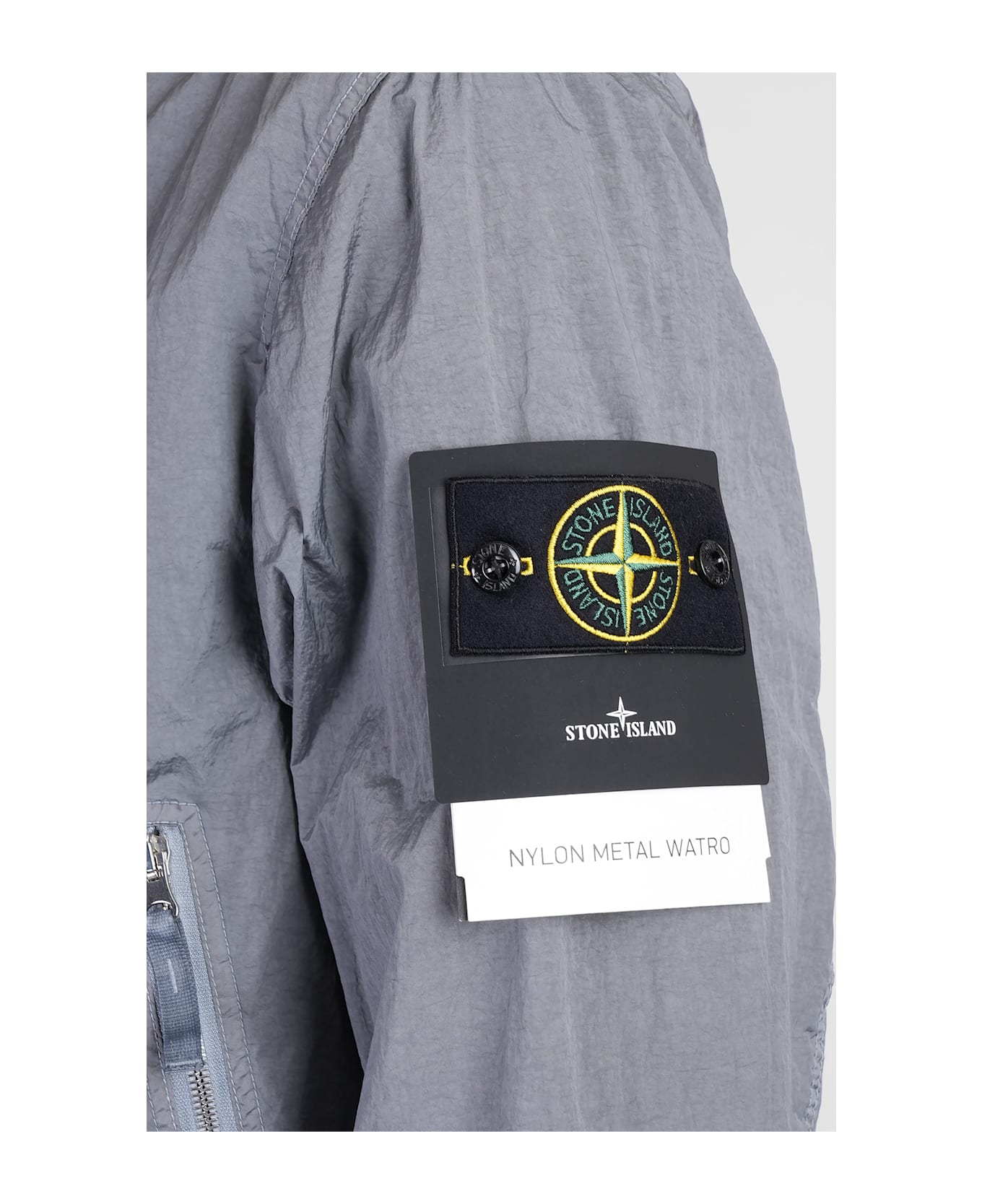 Bomber Jacket In Grey Polyamide