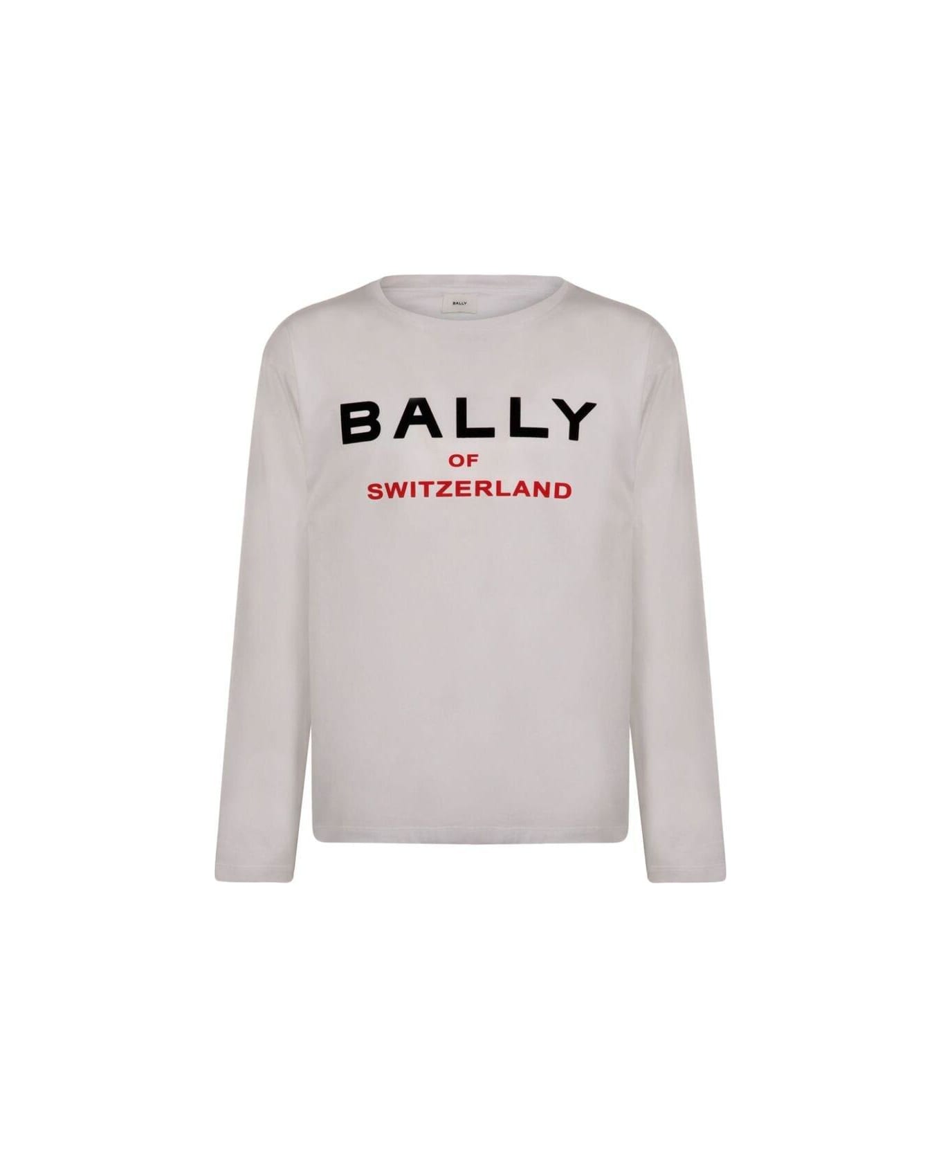 Bally Logo Printed Crewneck T-shirt - WHITE