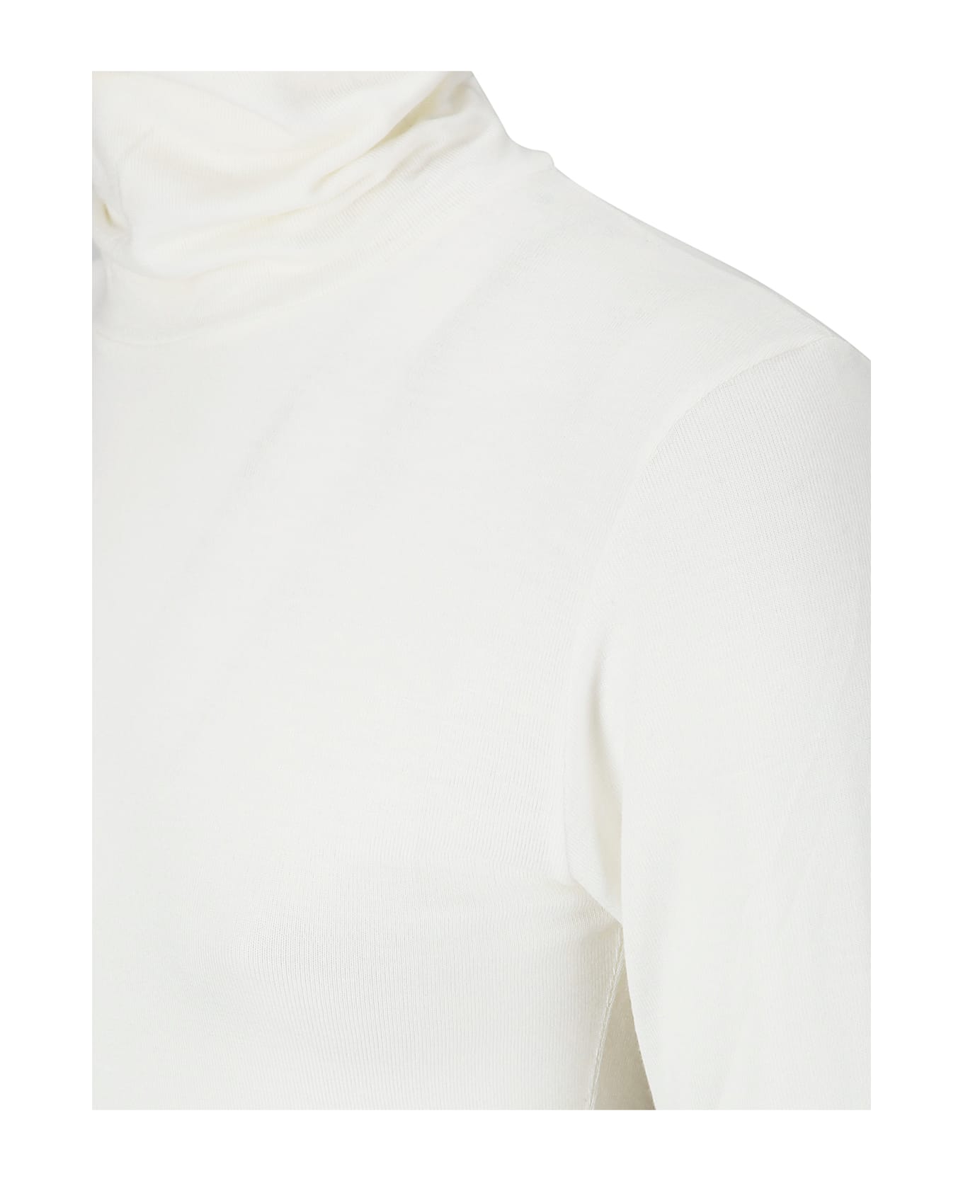 Hira Basic Modal High Neck Tshirt - BEIGE