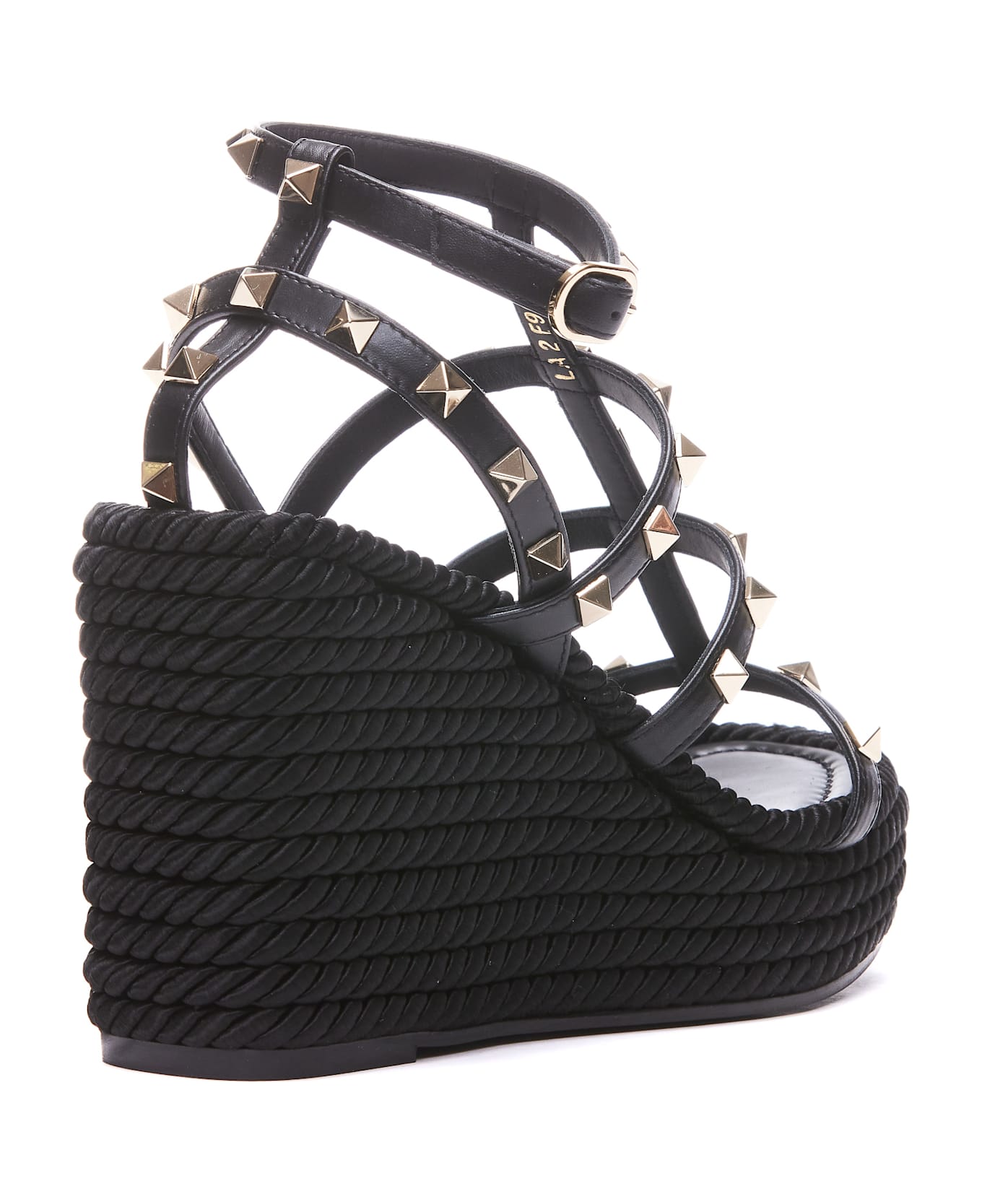 Valentino Garavani Rockstud Wedge Sandals - Black