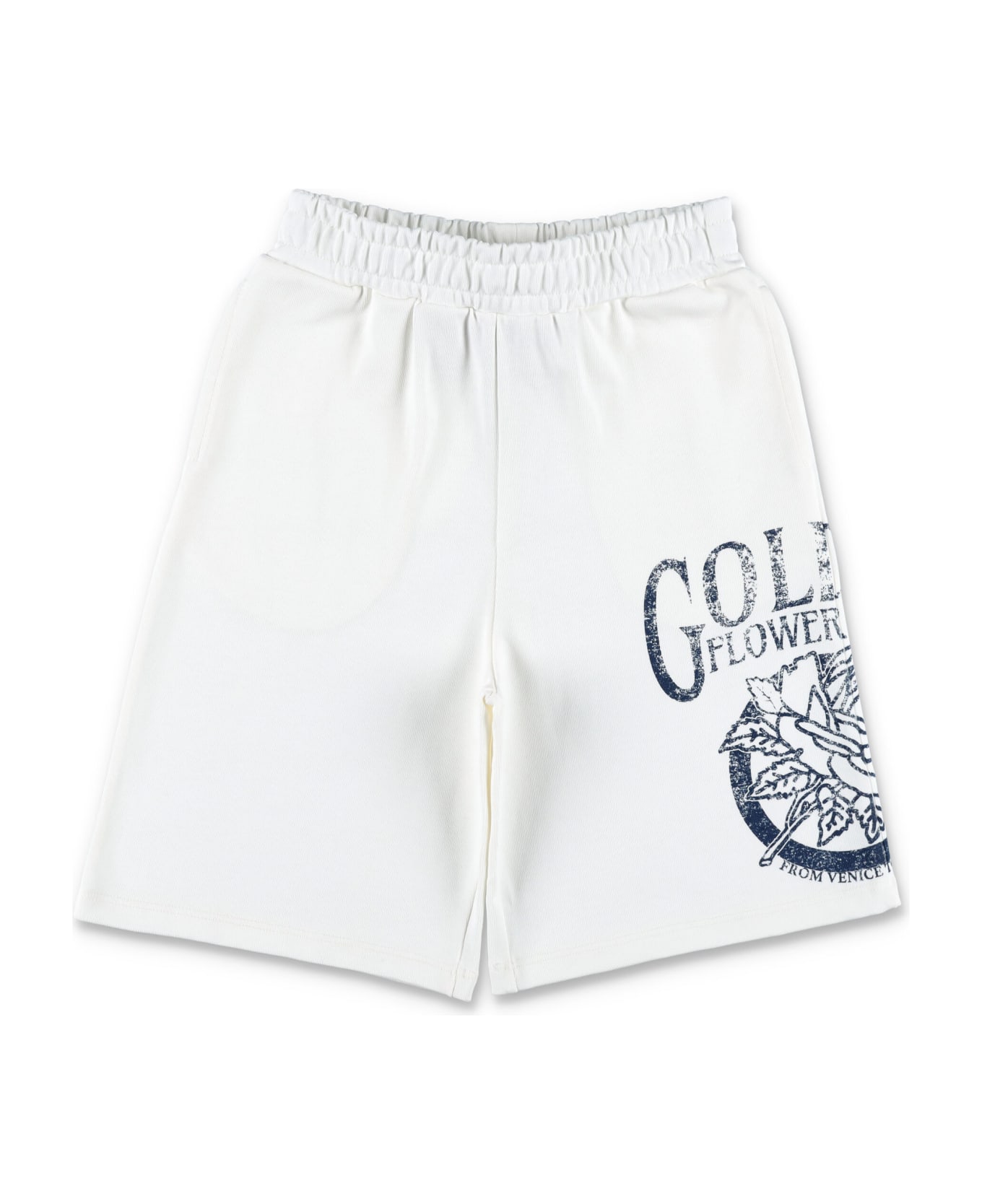 Golden Goose Printed Sweat-shorts - ARTIC WOLF/ECLIPSE