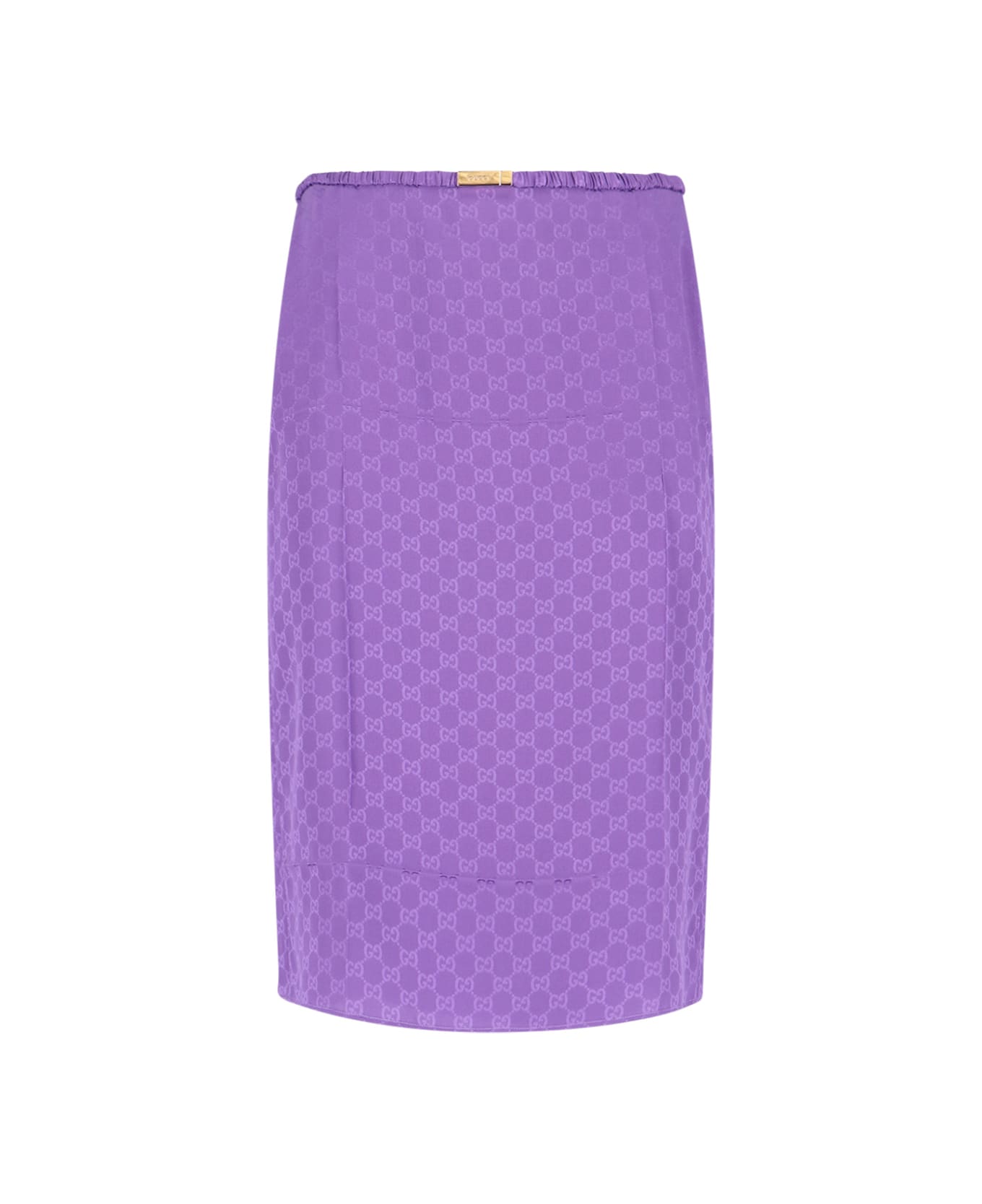 Gucci Silk Midi Skirt - Purple